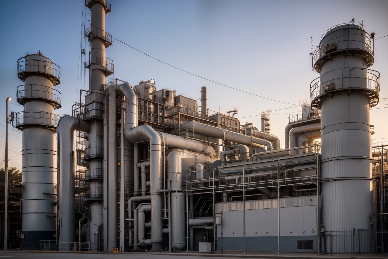 Chemical plant buildings，Scenes, Live photos, 8K,  shutter inventory