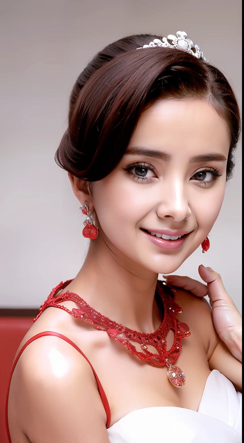 Fashion model 18 years old [[[[closeup cleavage]]]], [[[[boobgasm]]]], [[[[coll]]]], [[[[bshoulders]]]], perfect  eyes, Perfect iris，Perfect lips，perfect teeth，Perfect skin，Long face，Soft front light，hdr，Movie girl，long whitr hair，Long hair with a shawl，on cheongsam，The background is indoors，（pastel colour：1.2）