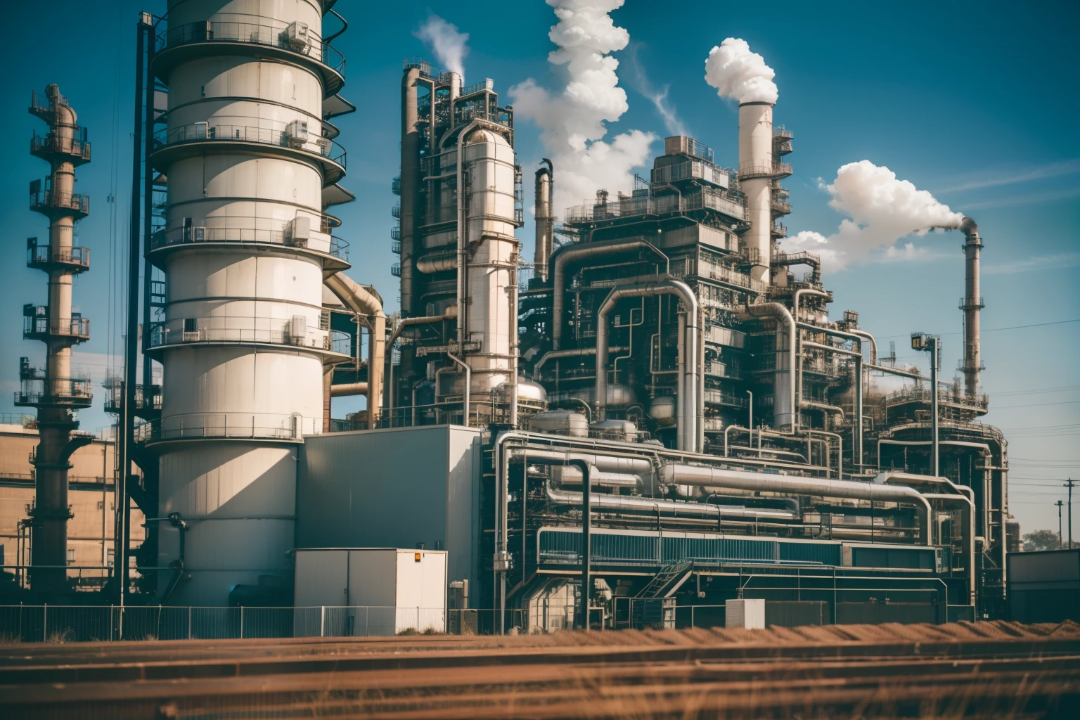 Chemical plant buildings,Scenes, Live photos, 8K, shutter inventory