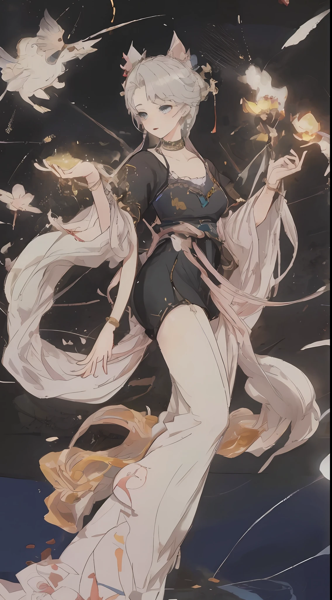 one-girl， Ancient Chinese clothing， full bodyesbian， rays of sunshine， Clear face， Clean white background， tmasterpiece， super detailing， Epic composition， hyper HD， high qulity， extremely detaile， offcial art， Uniform 8k wallpaper， super detailing， 32k，Nailin's face，asoul