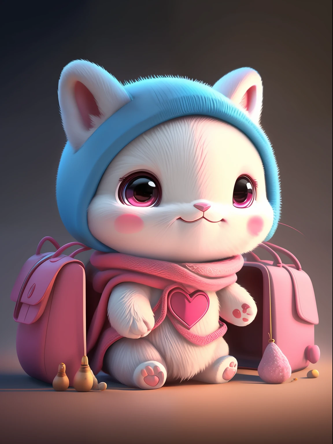 Pink mascot, with eight uprising cultural characteristics, distinctive characteristics, rich connotation Jiangxi city IP has unique creativity and design, in line with the characteristics of the times Cute image, great affinity and communication Cute little animals Furry, anime, contemporary art, UHD