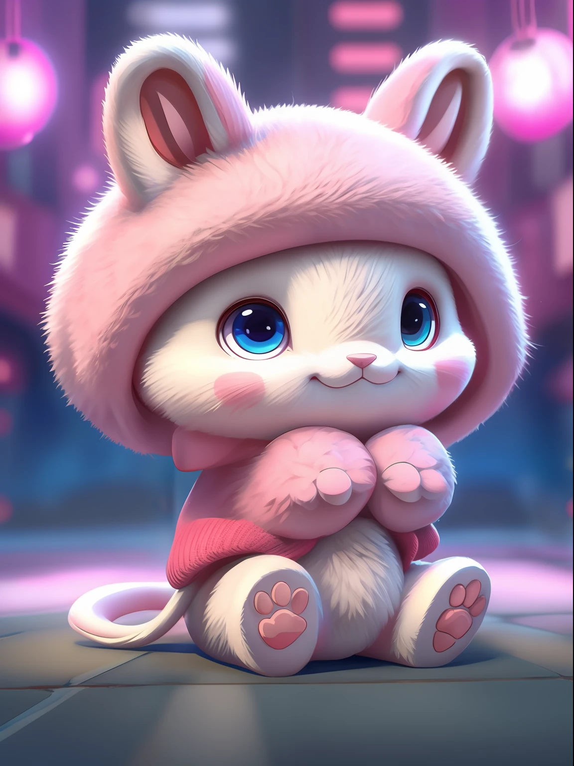 Pink mascot, with eight uprising cultural characteristics, distinctive characteristics, rich connotation Jiangxi city IP has unique creativity and design, in line with the characteristics of the times Cute image, great affinity and communication Cute little animals Furry, anime, contemporary art, UHD