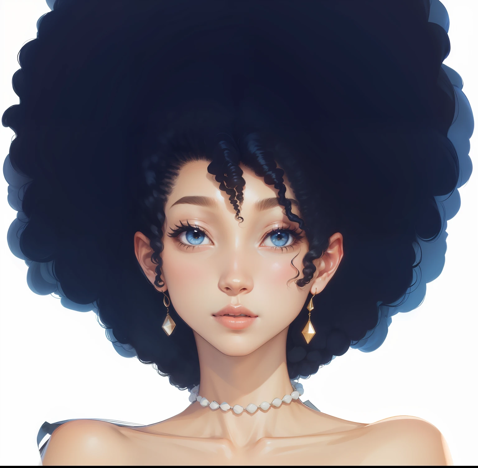 Cabelo afro corpo magro