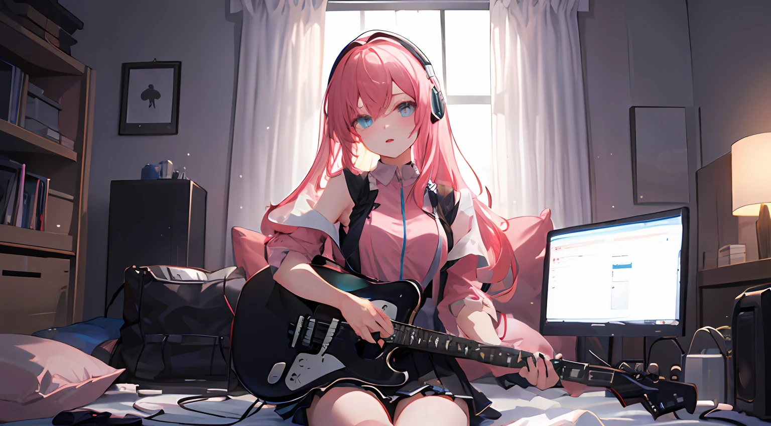 Computer screen、Vtuber、Cute beautiful girl character