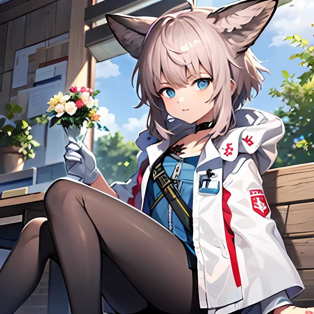 Two-dimensional female cat ears cute