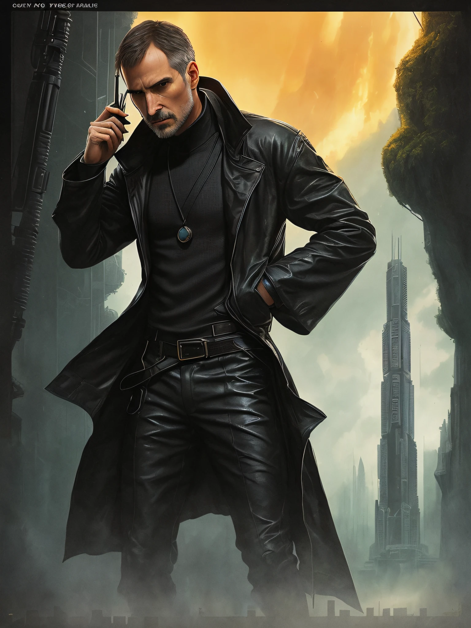 steve jobs de Blade Runner 2049, (poster: 1.6), Poster on the wall, nostalgia, Movie Poster, (retrato: 1.3), (((Changshan Tang Suit negro)))
((Huge white dead tree in the background))
((textura de piel ultradetalada)), intrincadamente detallada, detalles finos, hiperdetallada, trazado de rayos, Sub-Surface Scatterring, diffuse soft lighting, poca profundidad de campo, por Oliver Wetter, Intrincado, Alto detalle, foco nítido, dramatic art, pintura fotorrealista de Denis Villeneuve,