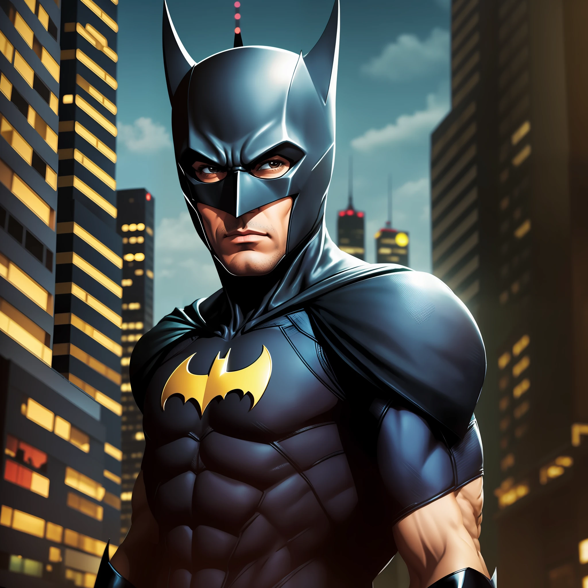 O personagem batman no topo da torre eifel