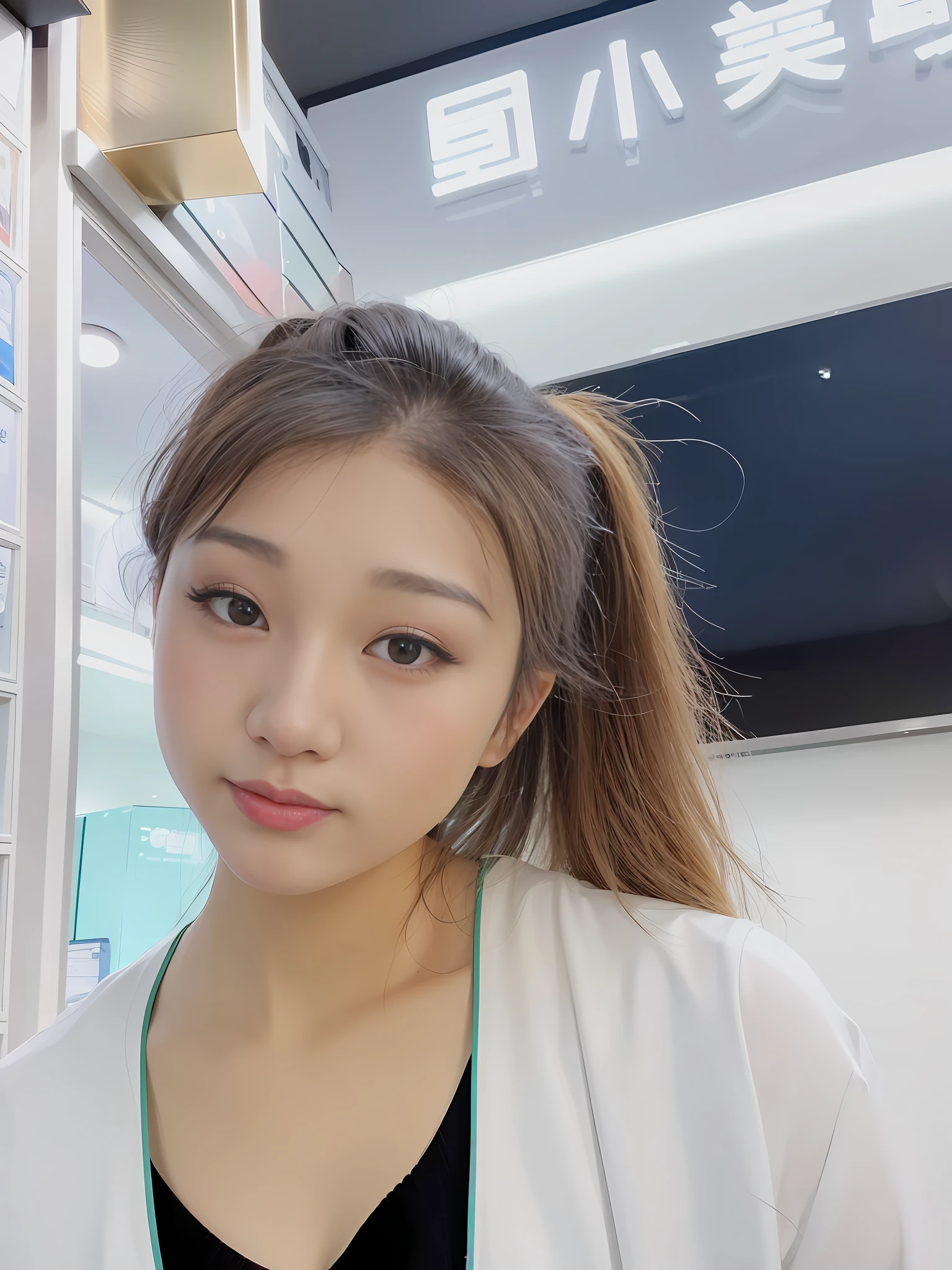 alafed asian woman,Long hair and black top, 8k selfie photograph, xintong chen, Korean girl, jaeyeon nam, with round face, young lovely Korean faces, wenfei ye, xision wu, Yun Ling, beautiful Korean women, young cute wan asian face, chengyou liu, Korean woman, Beautiful young Korean woman,Roll your eyes,Stick out your tongue