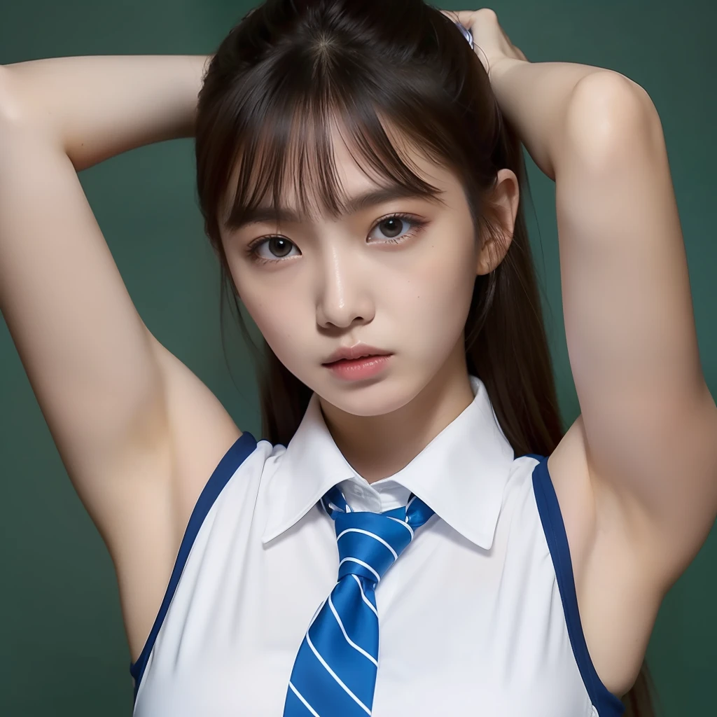 school girl,armpit,sleeveless dress shirts