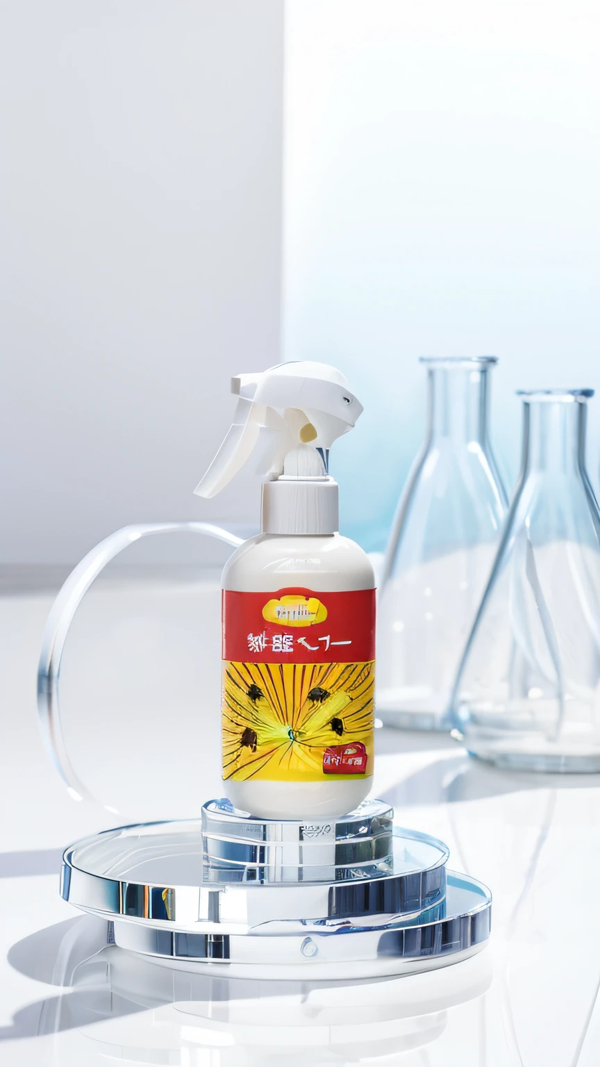 There is a bottle of insect repellent on the tray, Official product image, Product photo, Official product photo, product, author:Yokoyama Grand View, professional product photo, product image, product introduction photos, komono, miniature product photo, japanese collection product, professional product shot, author:Matsumoto Taiyo, antgerm