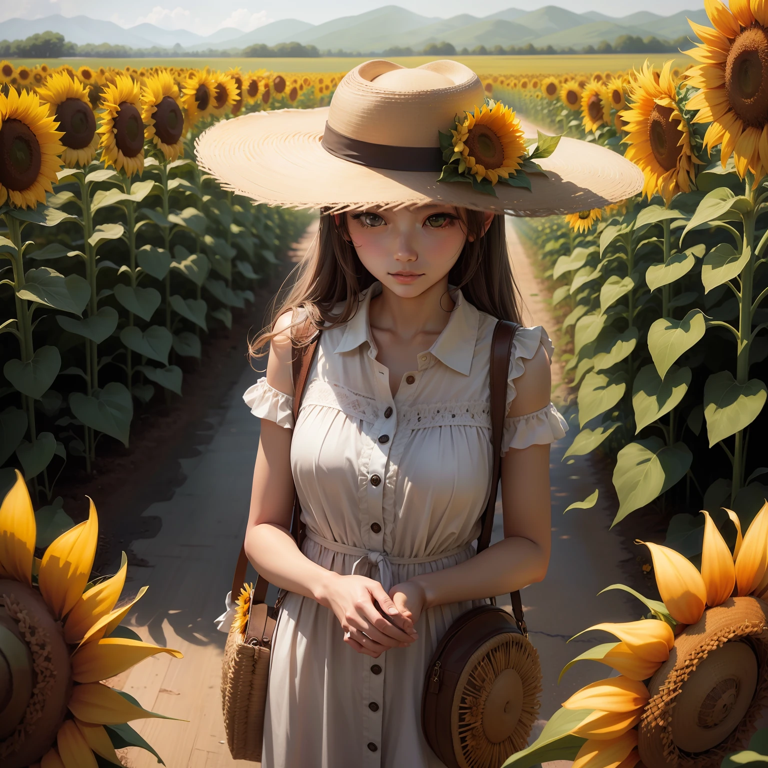 sunflowers fields、a straw fedora hat、Doors Everywhere