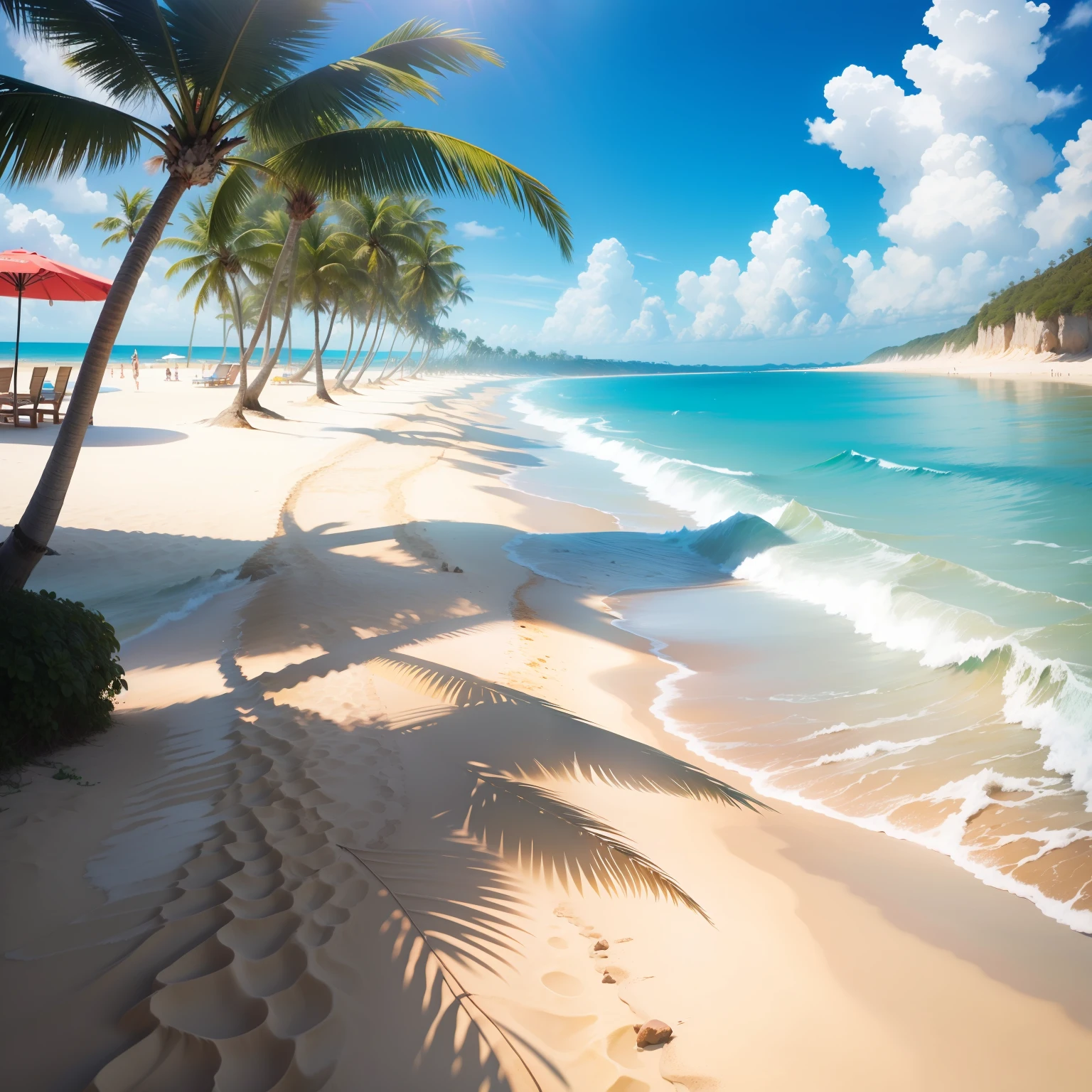 beachside，Holiday，rays of sunshine，sandbeach，Beautiful sea breeze