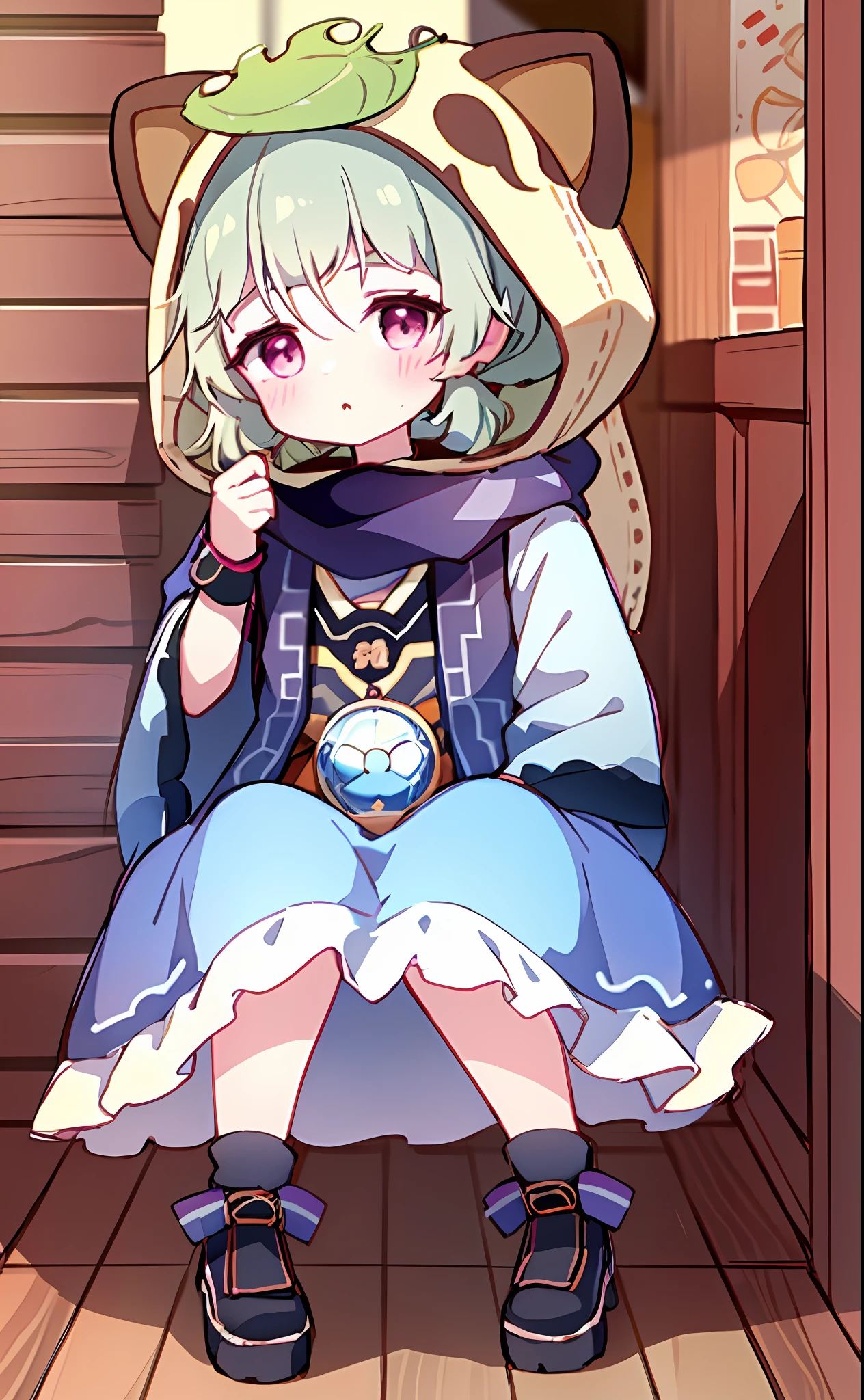best qualtiy,(kawaii:1.1),(adolable),(A high resolution:1.2),cute female child,sitted,There is something in hand