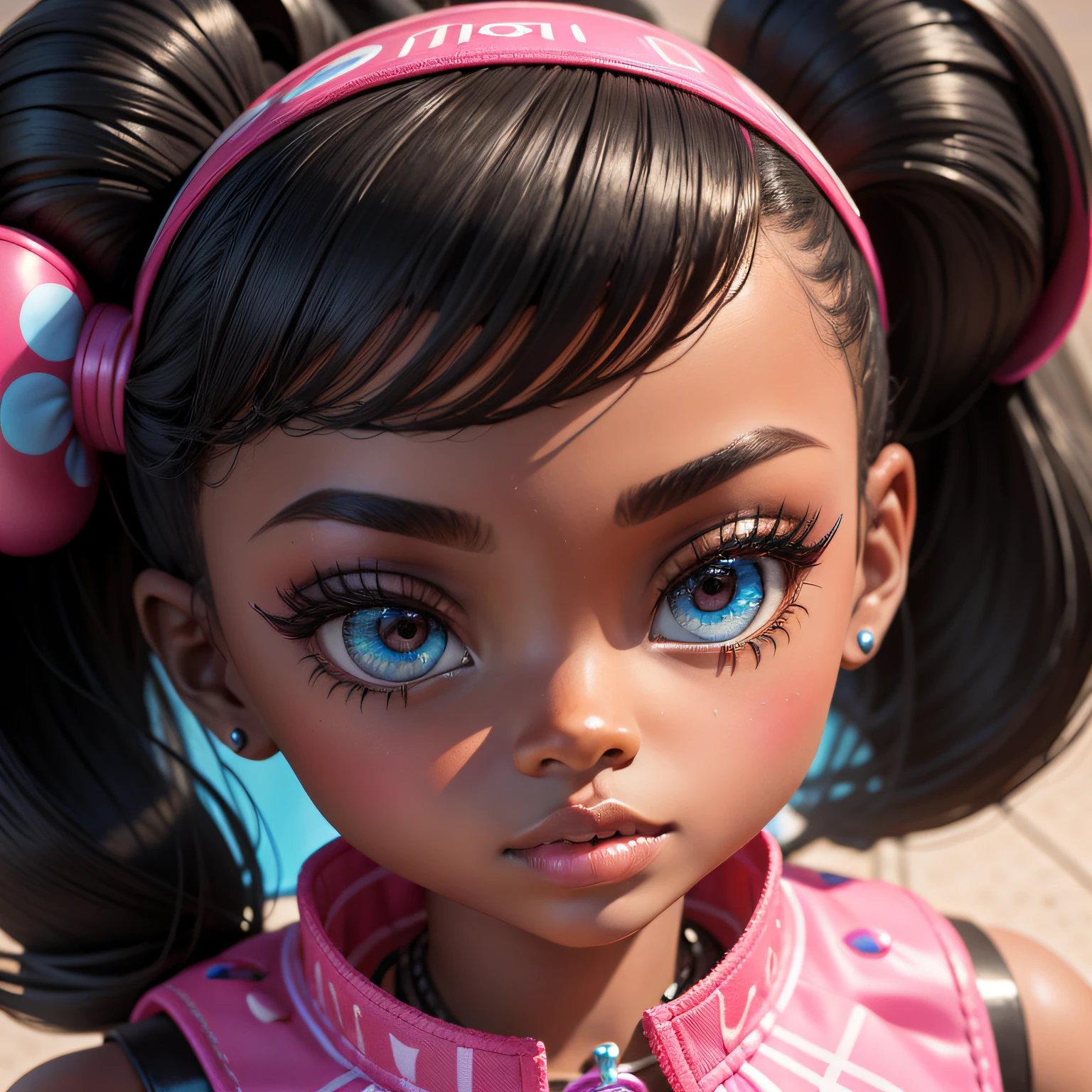 masterpiece with Mattel's iconic Black Barbie, highlighting vivid and complex colors