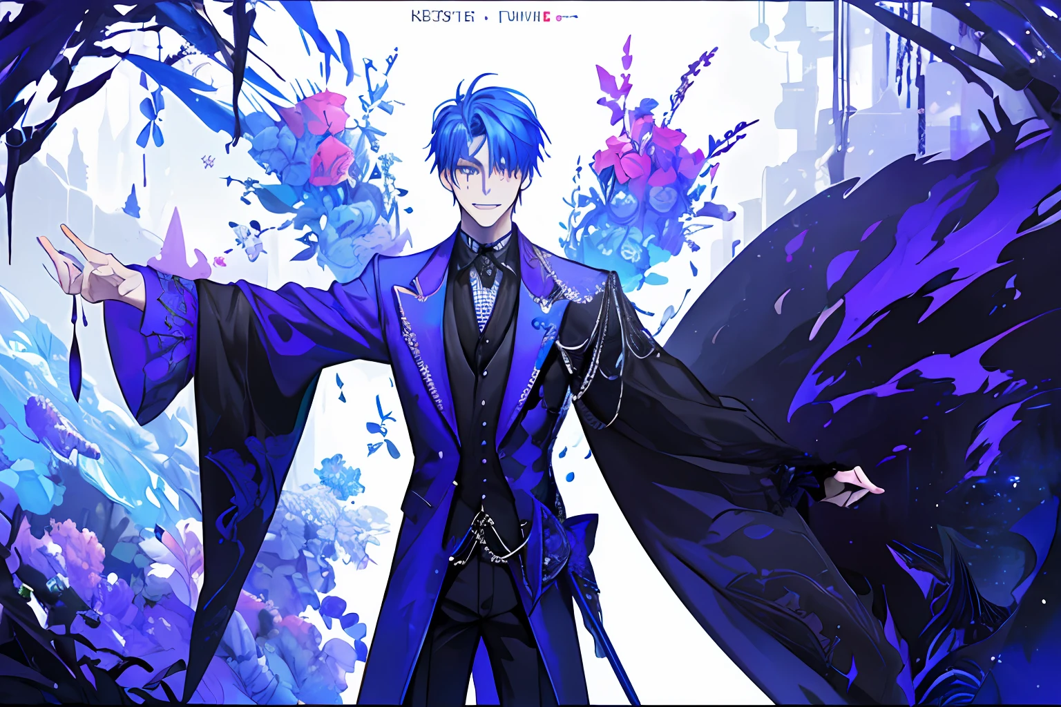 1 man, magician from Now you see me, mysterious vibe, vivid color, grim ,artistic,masterpiece, delighted face and details, high quality, digital painting, official wallpaper, ||,