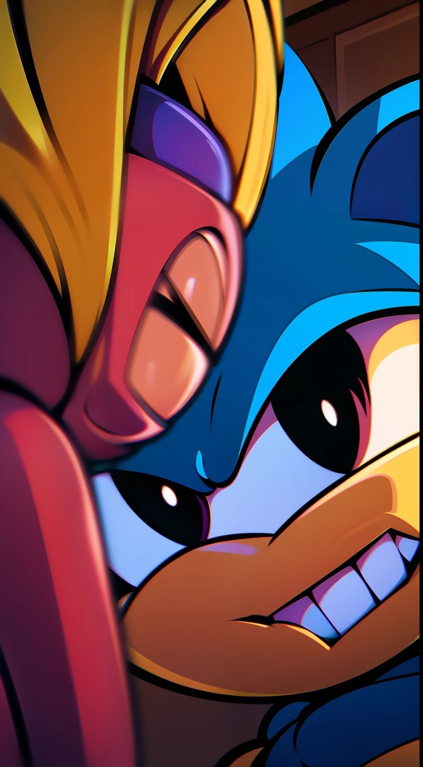 Pelea epica entre goku de dragon ball z y Sonic.obra maestra