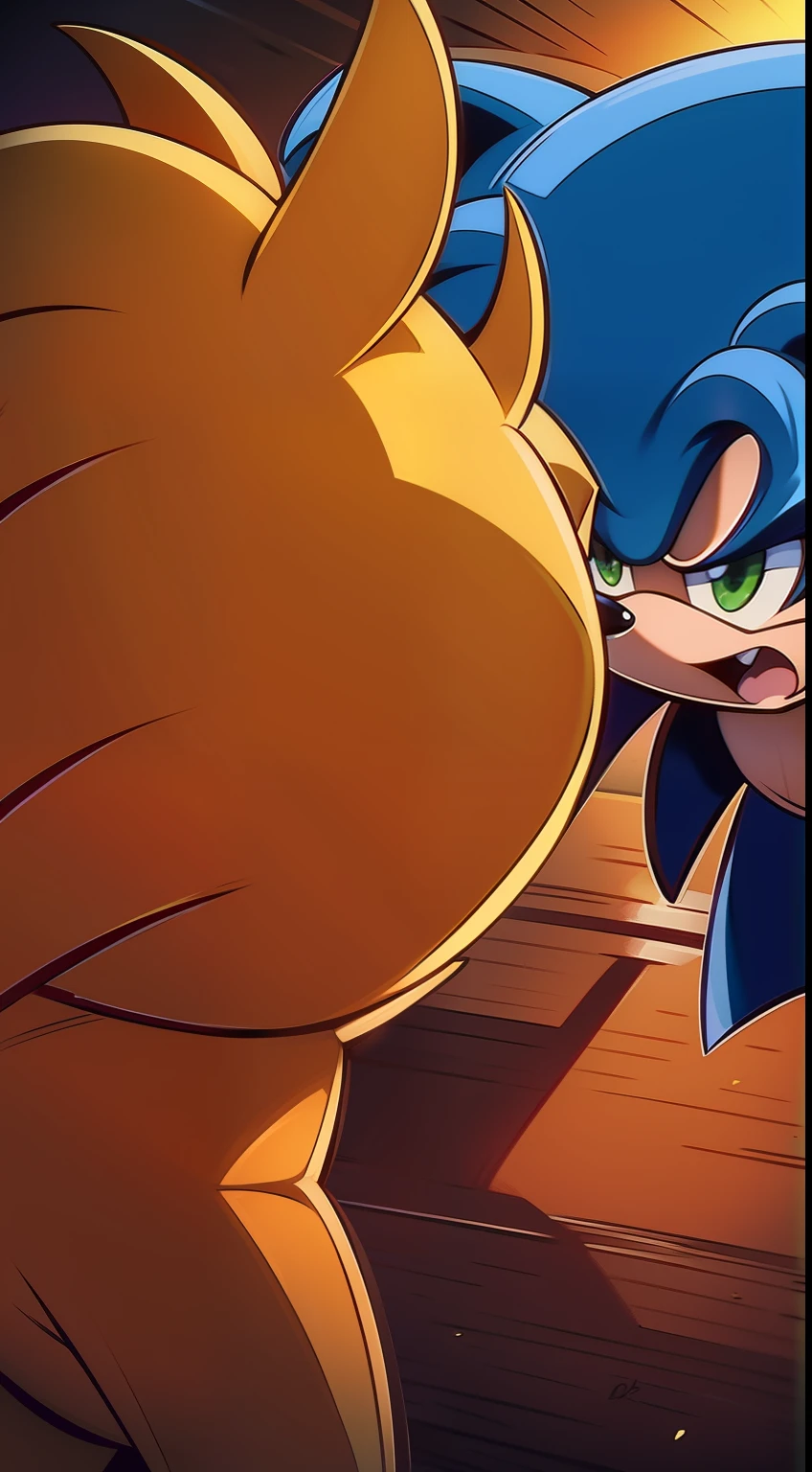 Pelea epica entre goku de dragon ball z y Sonic.obra maestra