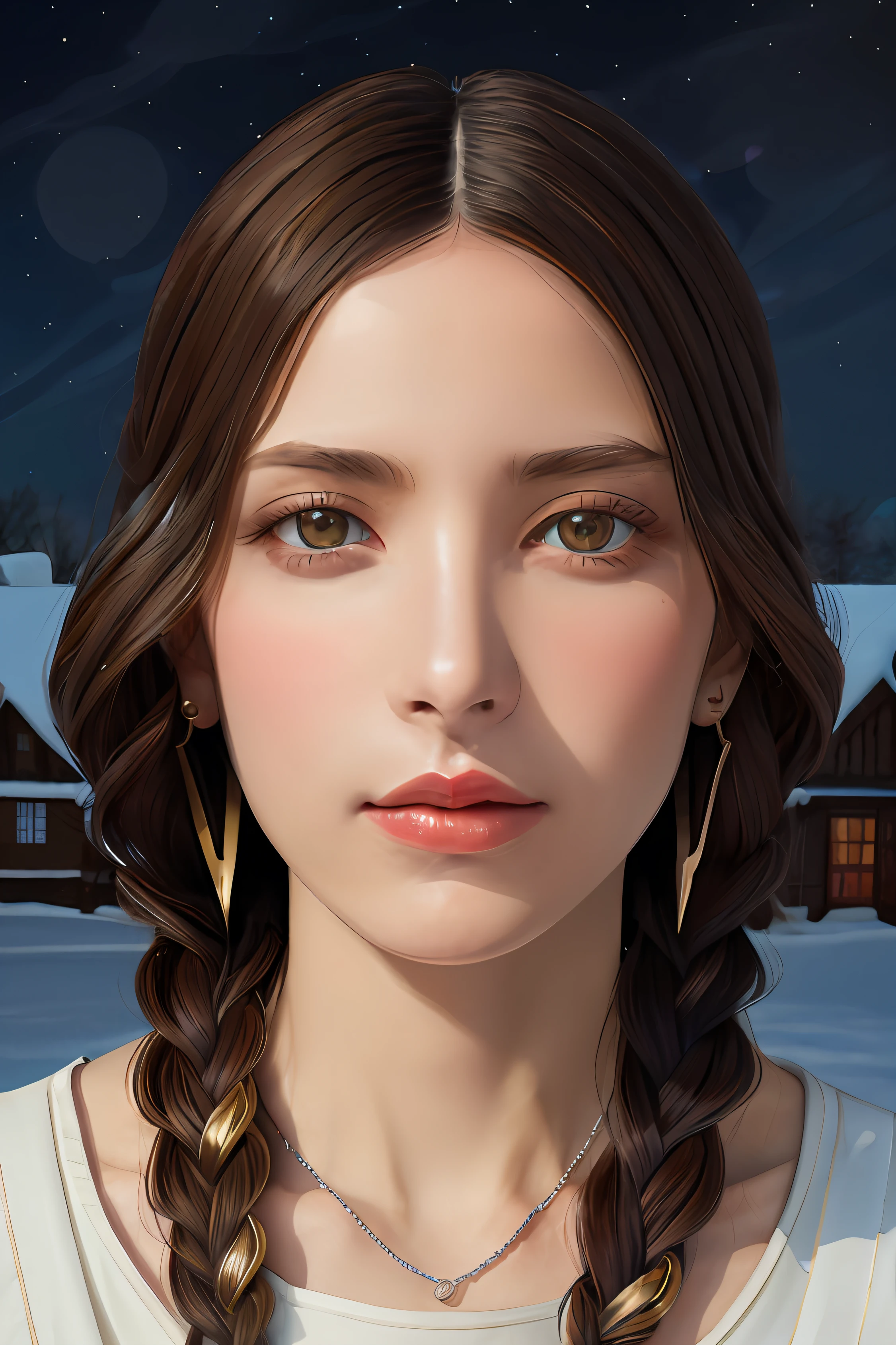 Title: "The Silver-maned Sentinel"

Create a photorealistic piece, inspired by Friedrich and Wyeth. A silver-haired knight stands vigilantly in a mythical land, their azure eyes calm and wisdom-filled. Bathed in soft twilight light, the character showcases meticulous detailing, from the intricate features of the face to the classic three-strand braid. The background, an ethereal fantasy landscape, softly rustles in a gentle breeze. Employ an HDR-like technique to capture the cool blues and silvers of the knight contrasted against the warm twilight hues. The piece, evoking a timeless ambiance, melds elements of Medieval Europe with high fantasy.