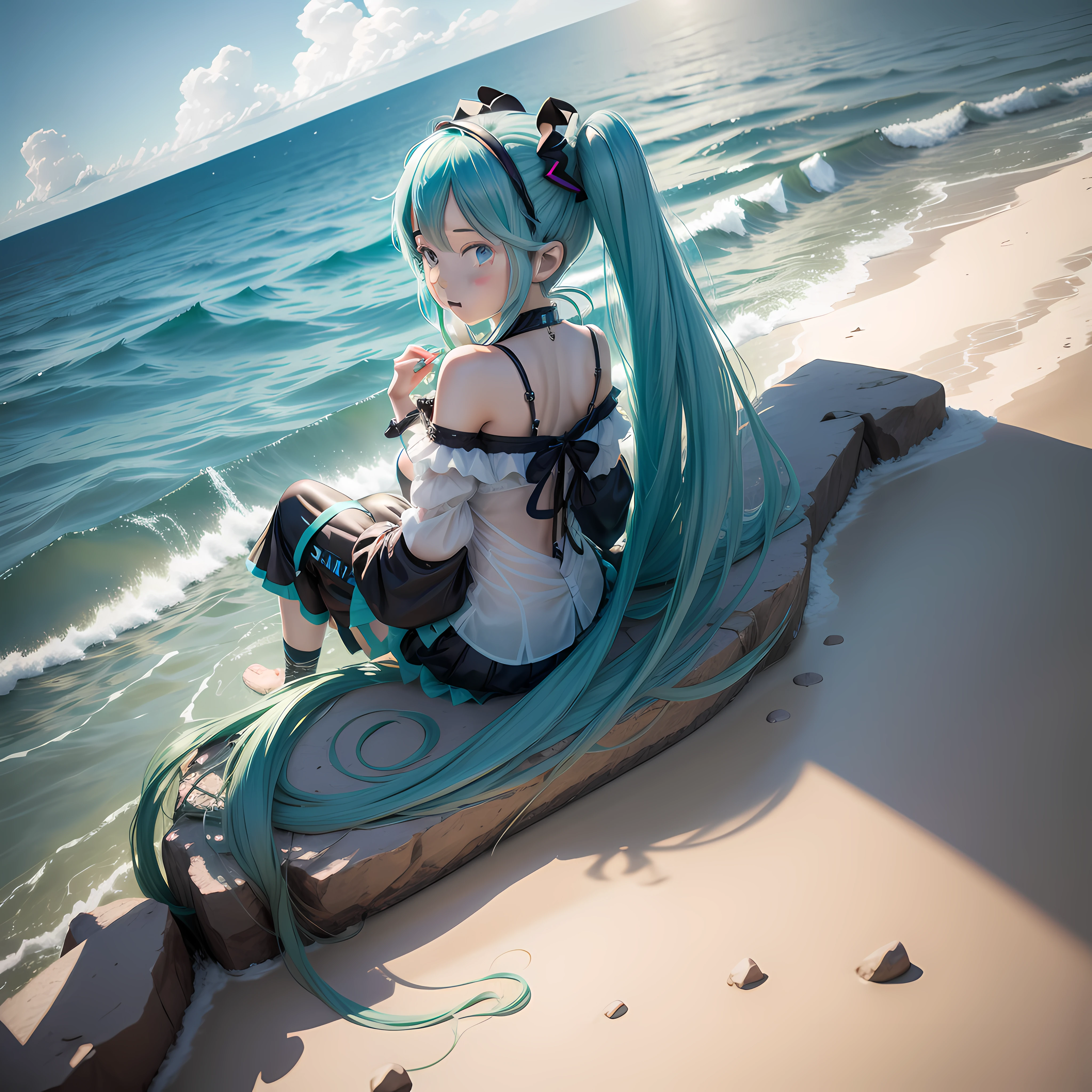 Hatsune Miku Lake picking ultra-high-definition photos