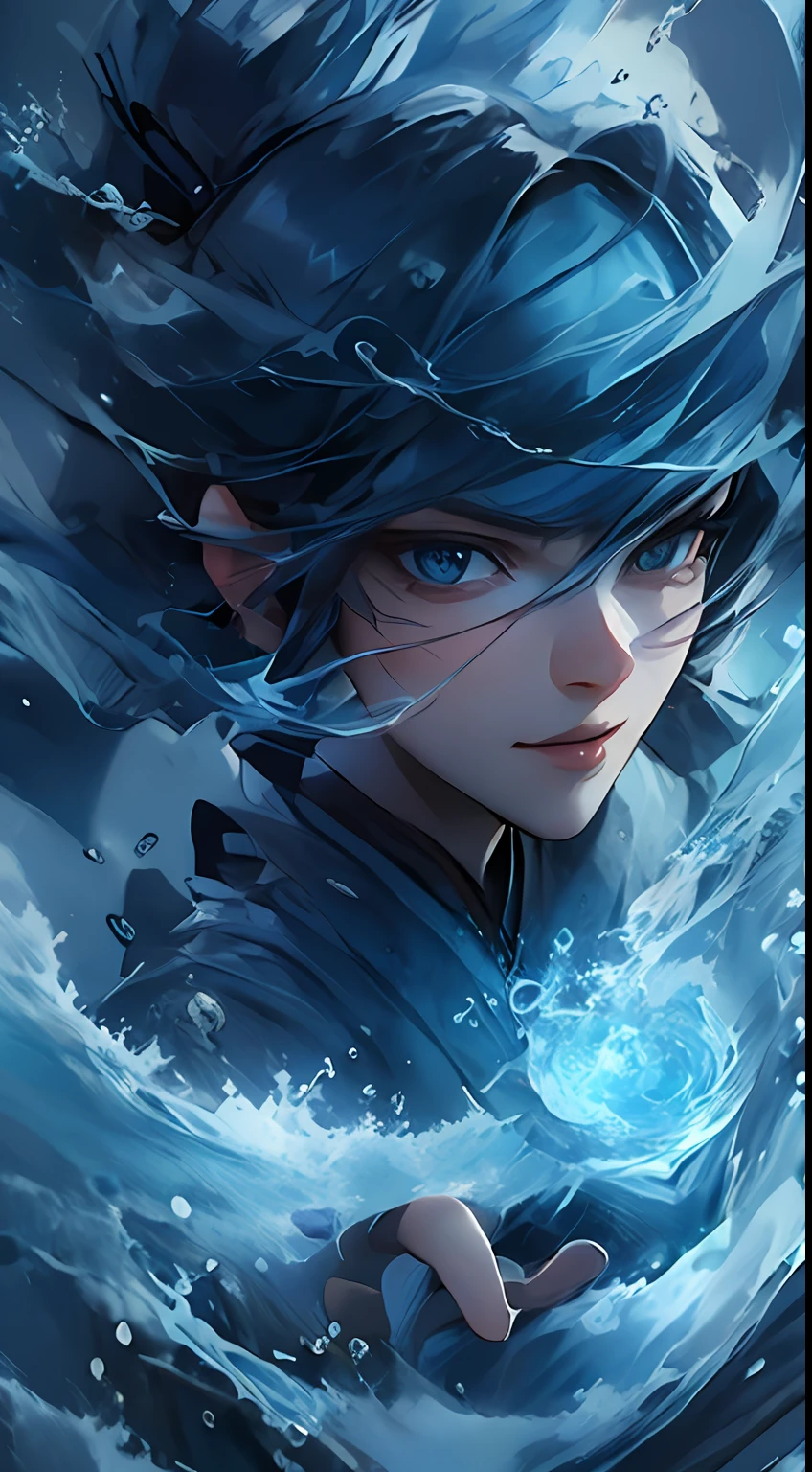 (tmasterpiece,best qualtiy,extremaly detailed cg,美丽细致的眼睛,ultra - detailed,Complicated details:1.2),8k wallpaper,whaite hair,realisticlying,((1 man))),Eau,rays of sunshine,Kamigawa\(genshin impact\),1 man