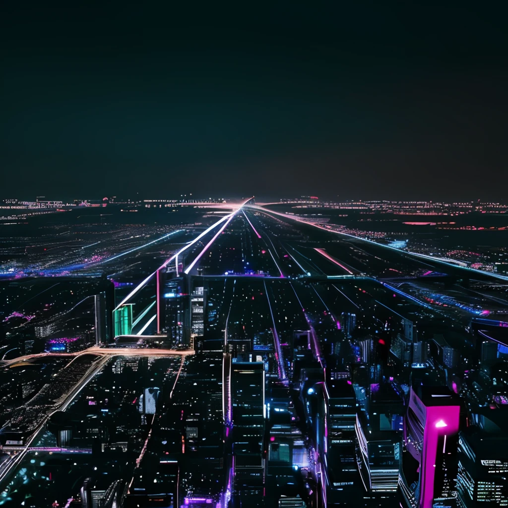 Dayscape of city neon SLR