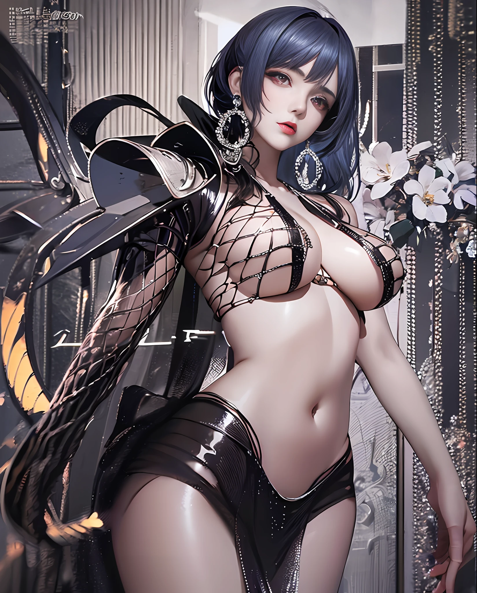 tmasterpiece，Works of masters，4K，8K，fully body pose，Sexy Arad woman in black and white，Seductive stunning CG society，inspired by Marek Okon，Beautiful female armor，wlop and krenz cushart，perfect anime cyborg woman，beautiful girl cyborg，author：Zhou Chen，CGSOCIETY-W 1 0 2 4 - N 8 - I，author：Jerry Zhang