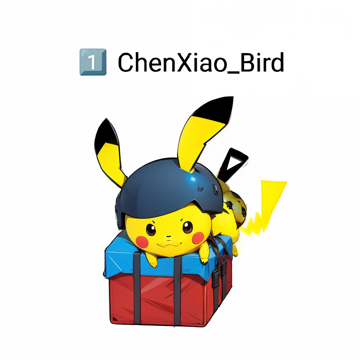 A Pikachu，Level 2 helmet，Backpacks and rifles，Lying，Airdrop box