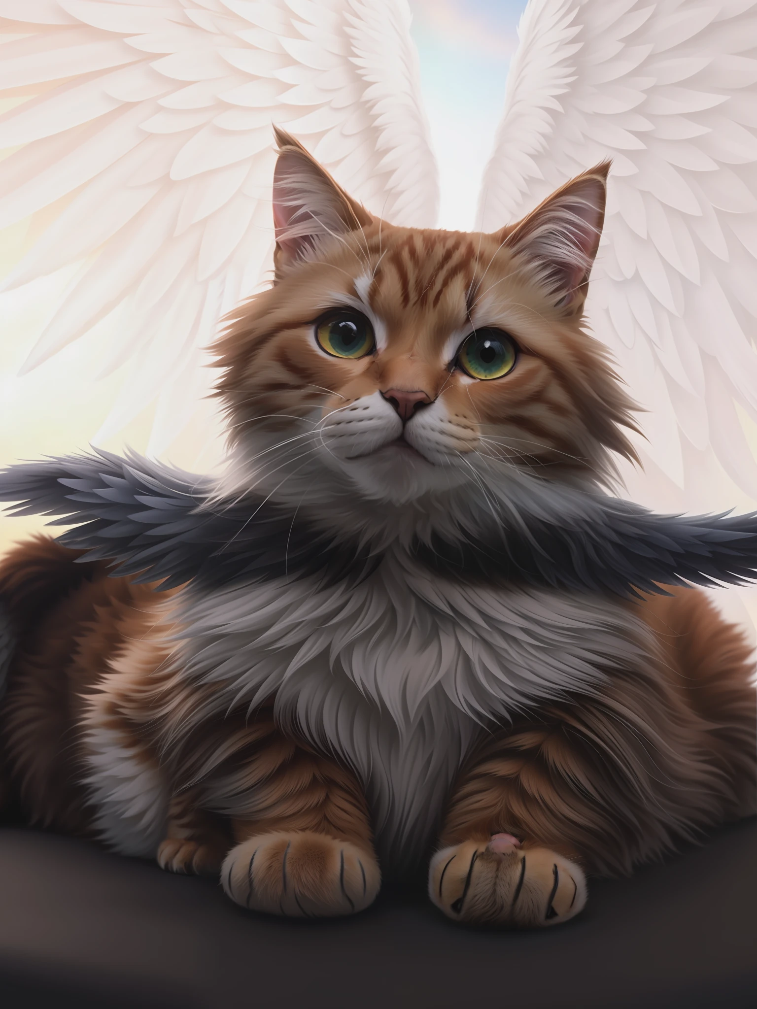 "((Obra maestra), La mejor calidad), high resolusion, impresionante fondo de pantalla 4K"
}" ((A cute cat with angel wings)), estilo de dibujos animados, HD, ultra realista, ((digital ilustration)), artstation, digital ilustration, artstation, escenario nocturno con varias estrellas hermosas, colores vivos, ((HD))