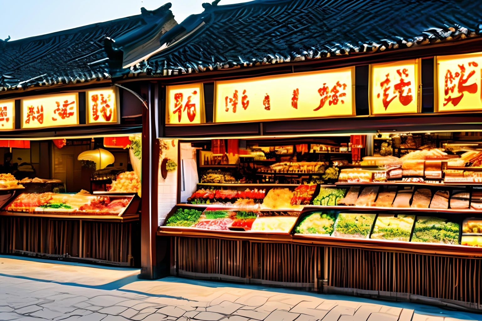 Realistic Suzhou Food Map Food Exploration Shop Slogan No People No Architecture