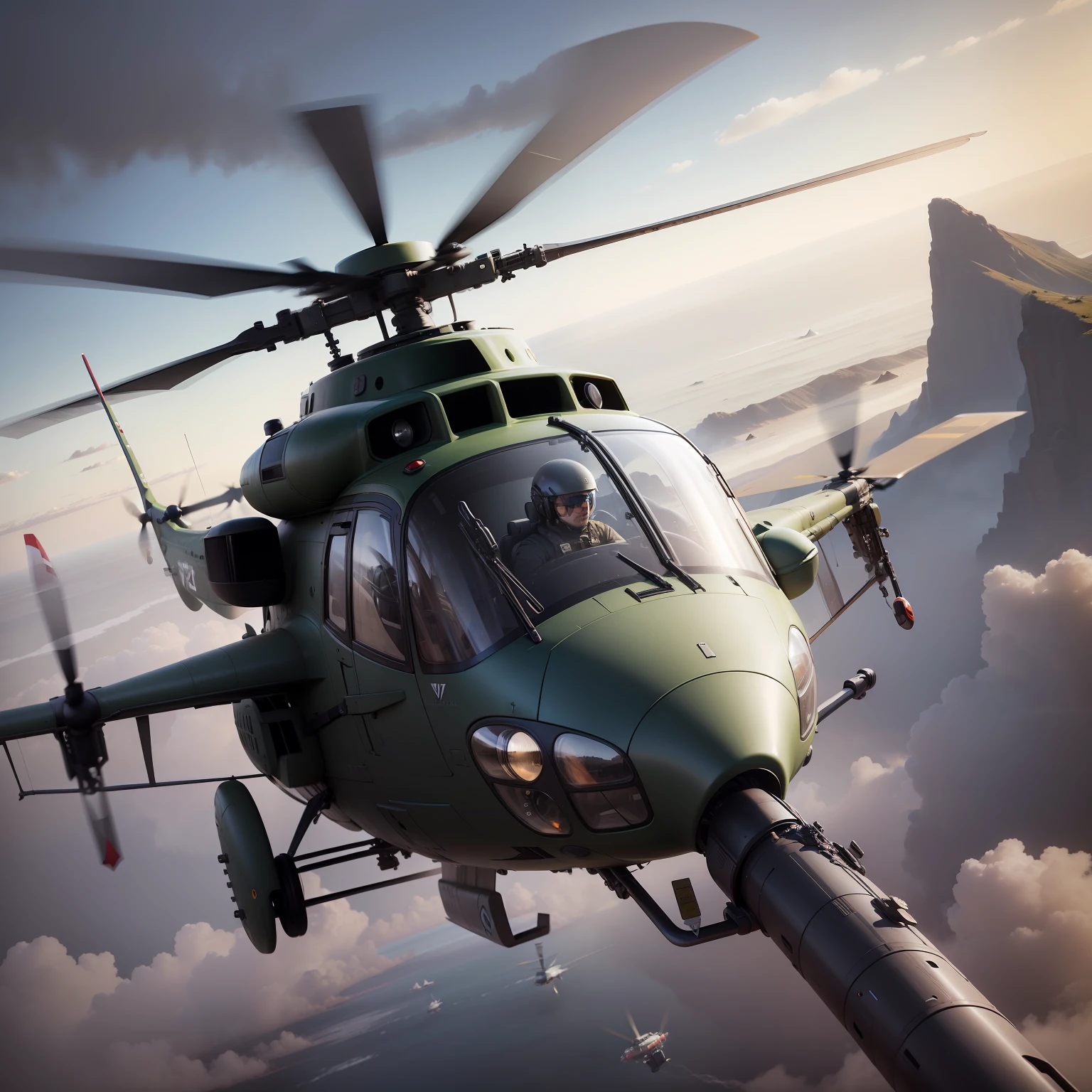 near future　arma　helicopter　top-quality　​masterpiece　超A high resolution