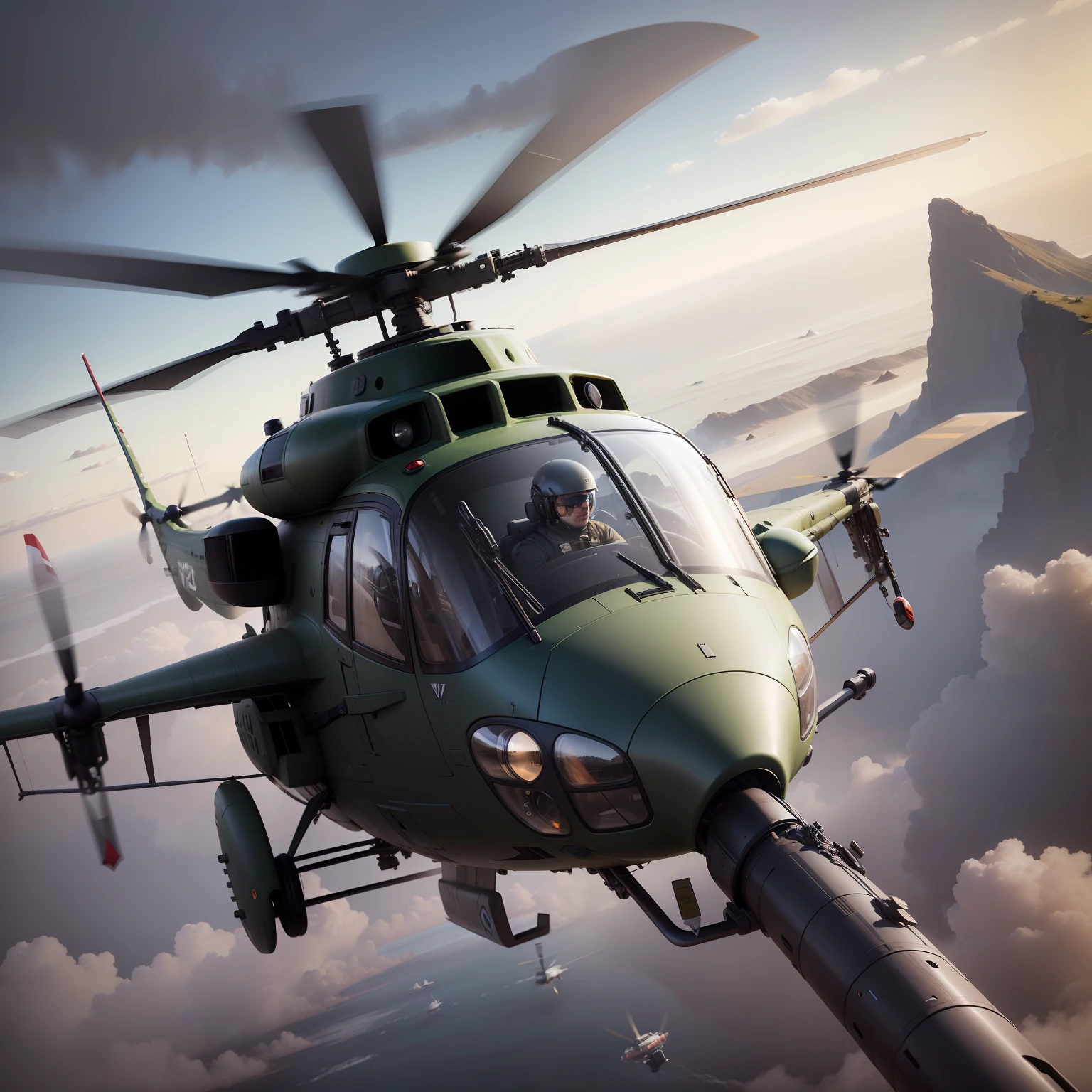 near future arma helicopter top-quality masterpiece 超A high resolution