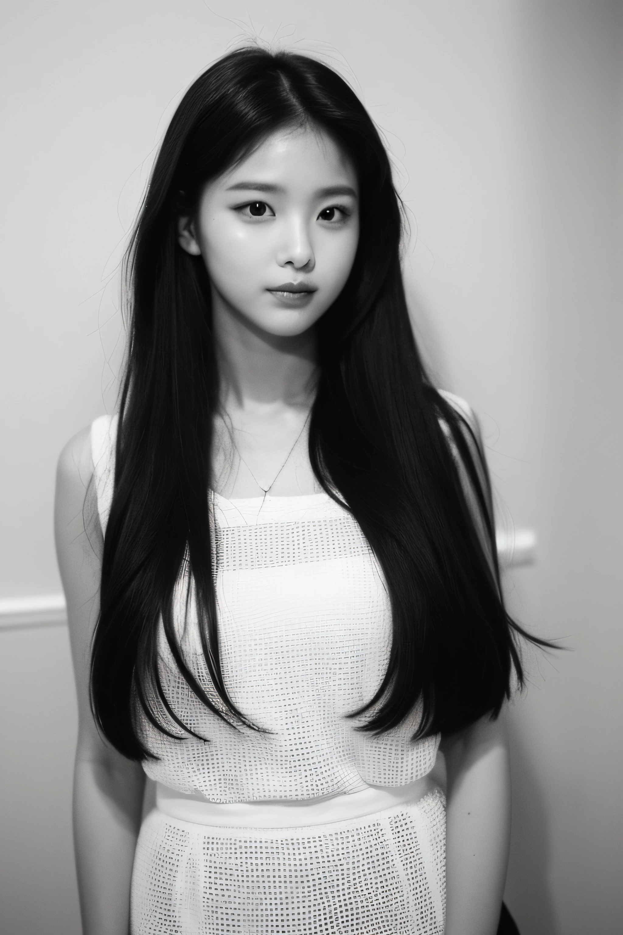 Photo of a Beautiful Korean kpop idol Woman, Summer, lecherous, filmgrain, Ilford HP5, 80mm