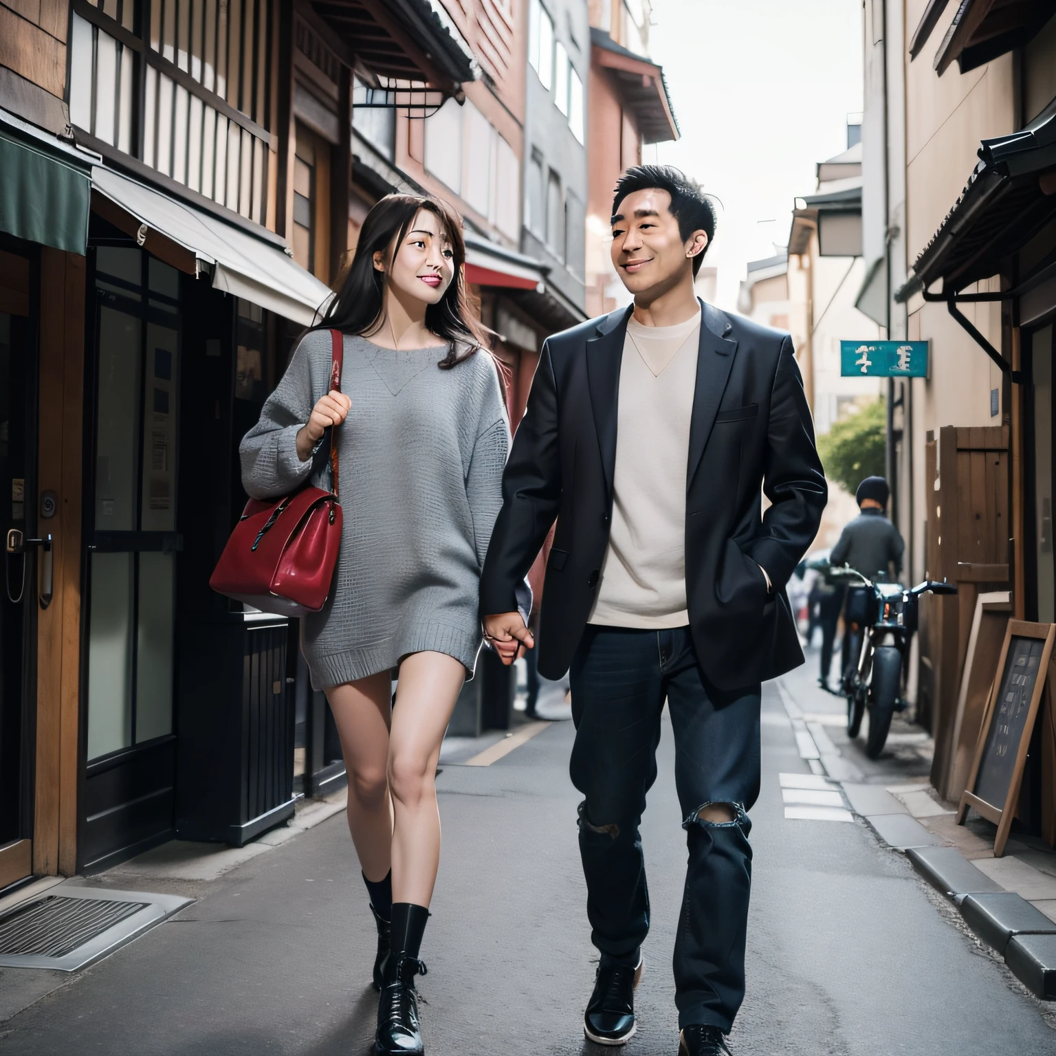 This is a group photo of two people walking down the street together。The man's expression seemed to become a little softer，Kobayashi, on the other hand, is full of life and hope。They support each other，Experiencing the ups and downs of life together。

​

In the company of Kobayashi，Men rediscover their love of life。Kobayashi took him to various activities，I have seen many beautiful things。They travel together，Feel the magnificence of nature，Experience the diversity and wonder of the world。