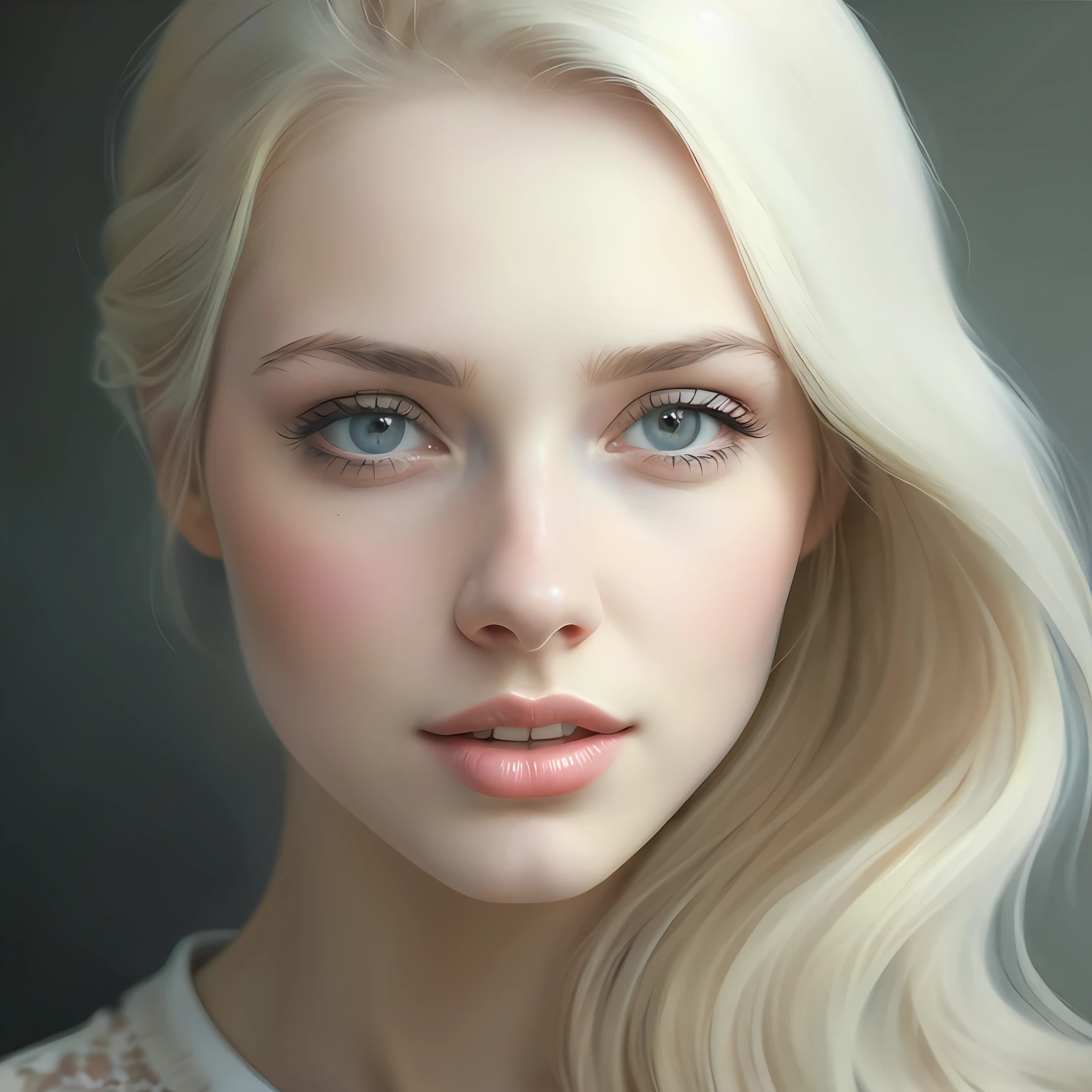 Mulher loira com cabelos longos e olhos azuis posando para uma foto, lindo pintura digital, belo rosto realista, pintura digital realista, rosto bonito realista, retrato de beleza detalhado, pintura digital bonita, rosto bonito fotorrealista, stunning digital illustration, Beautiful digital illustration, bela arte digital, pintura digital impressionante, pintura digital fotorrealista, arte digital altamente realista, retrato bonito detalhado, Realistic digital illustration with perfect breasts