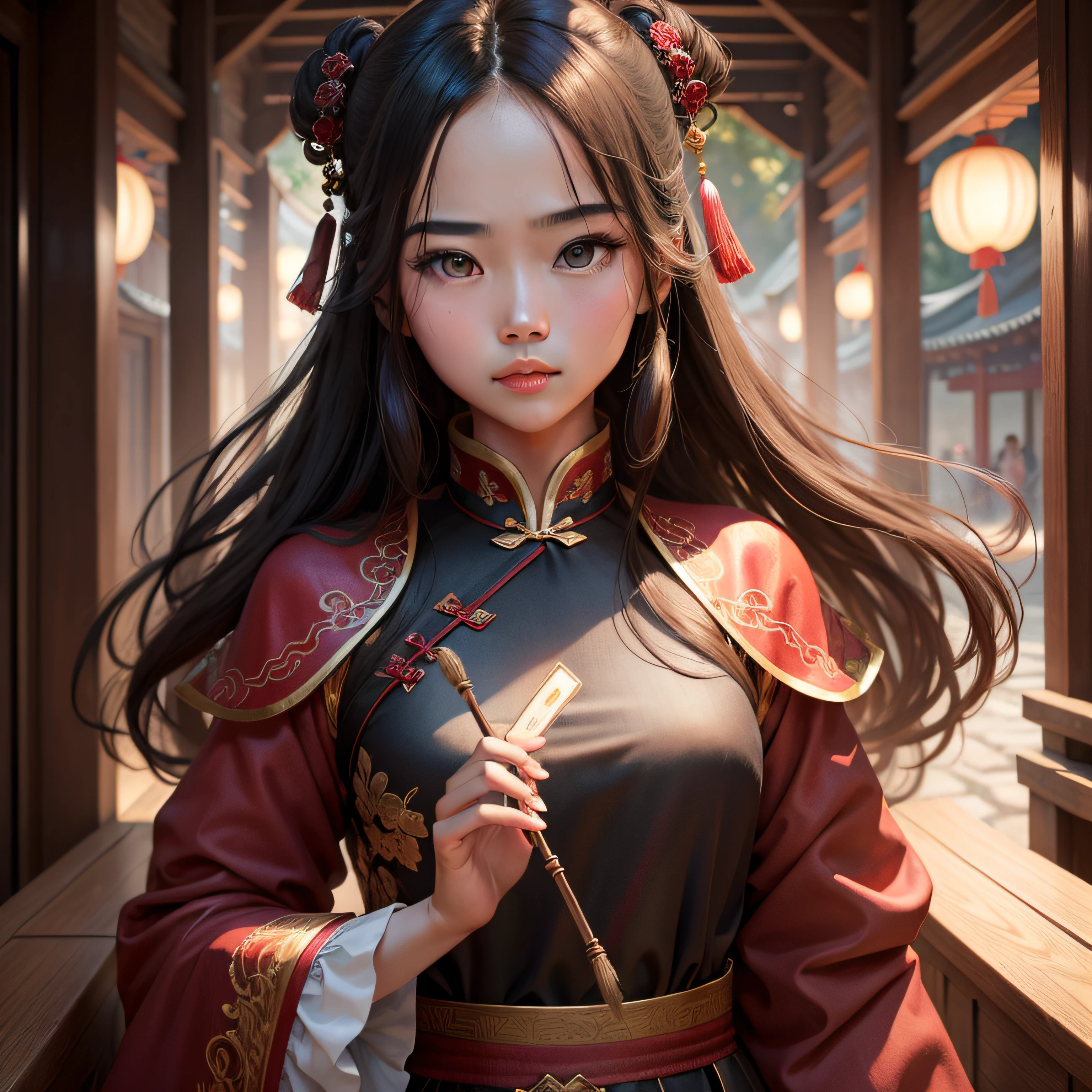 best quality, masterpiece, highres, wuxia 1girl, china dress, super Beautiful face, super beautiful eye, super beautiful hair