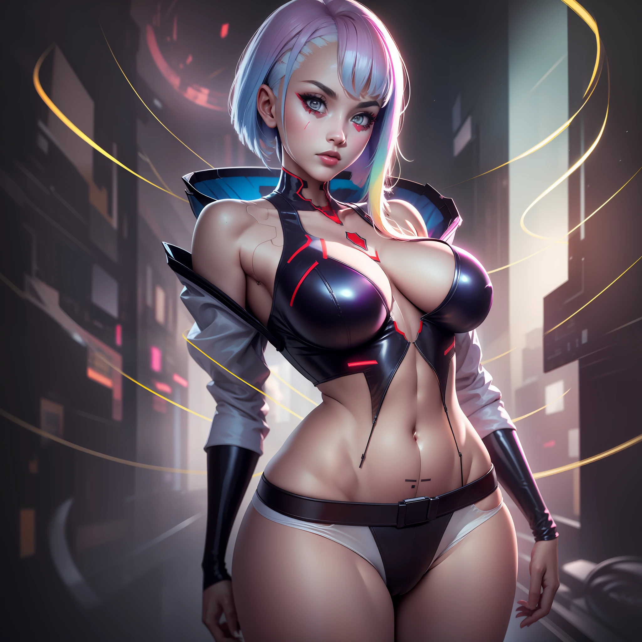 Lucy Cyberpunk Edgerunners, peituda, gostosa, roupa sexy ou transparente, qualidade 4K