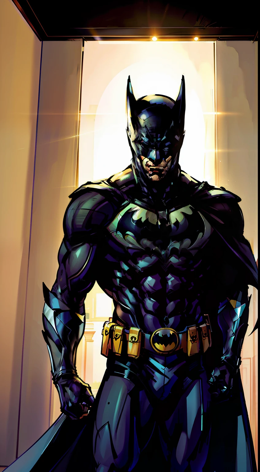 BATMAN MAGO,REALISTA,DETALLADO,OBRA MAESTRA