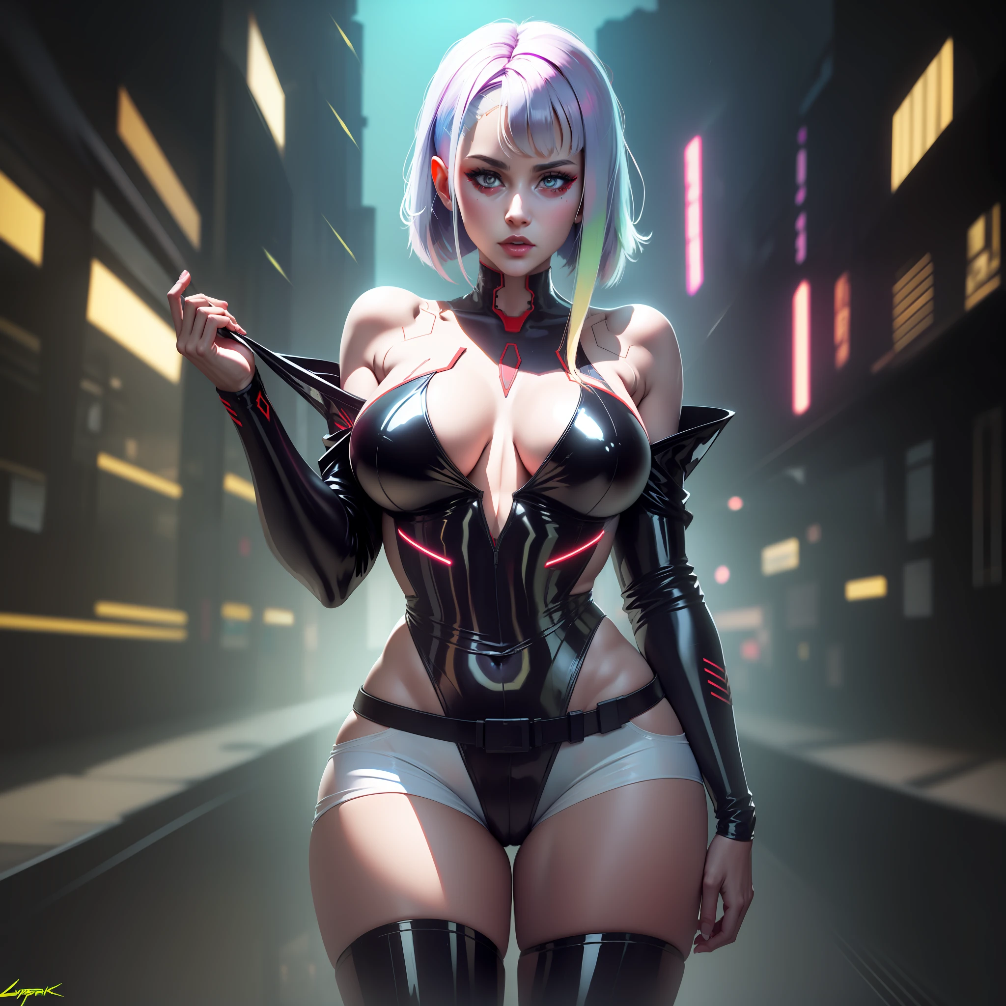 Lucy Cyberpunk Edgerunners, peituda, gostosa, sexy, roupa sexy ou transparente, 4K