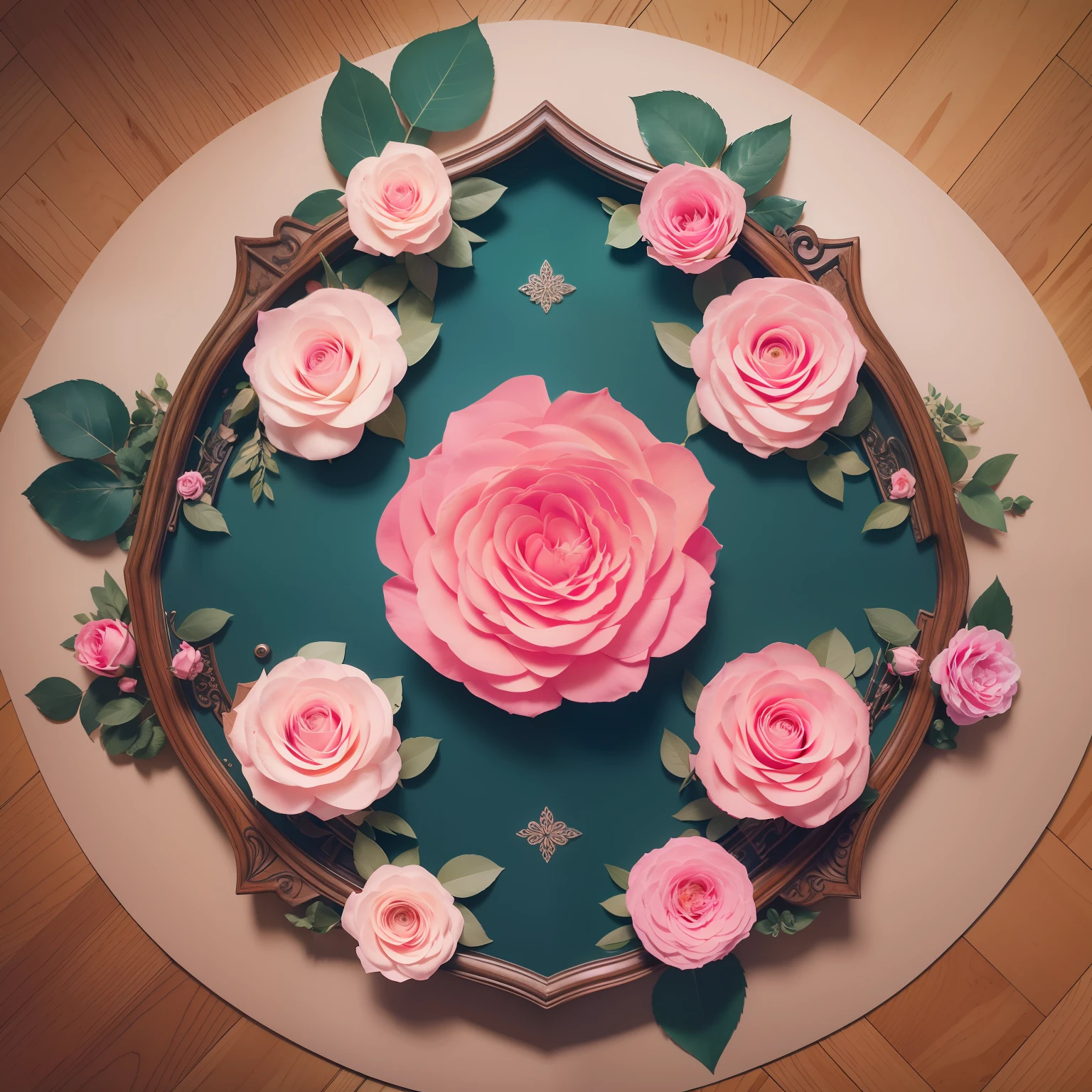 HD floor plan,Cover of a,1 pink rose,独奏,Without background,gouache,abstracted,fanciful,4K