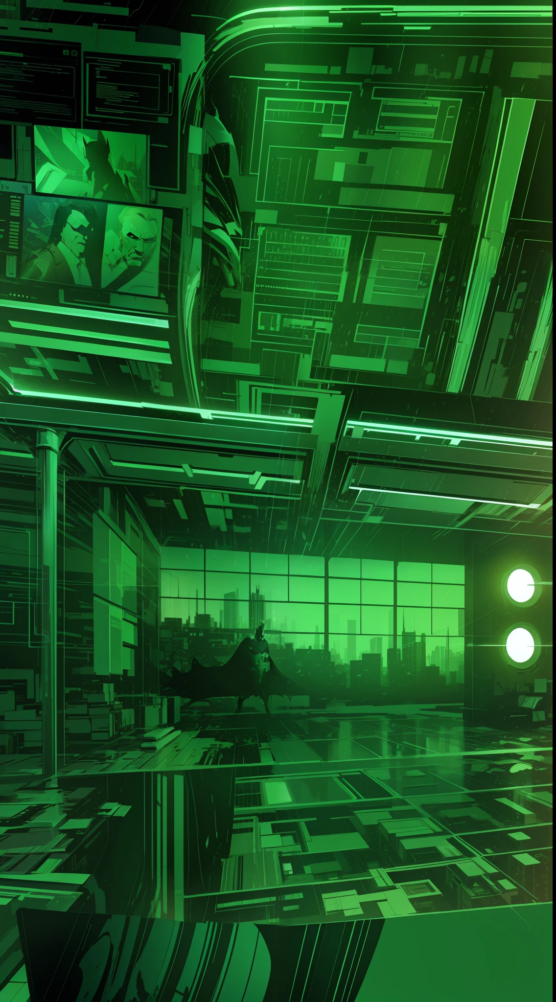 the matrix escena BATMAN,realistic ultra detail