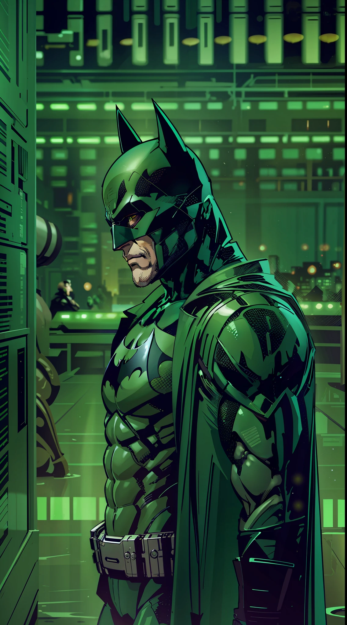 the matrix escena BATMAN,realistic ultra detail