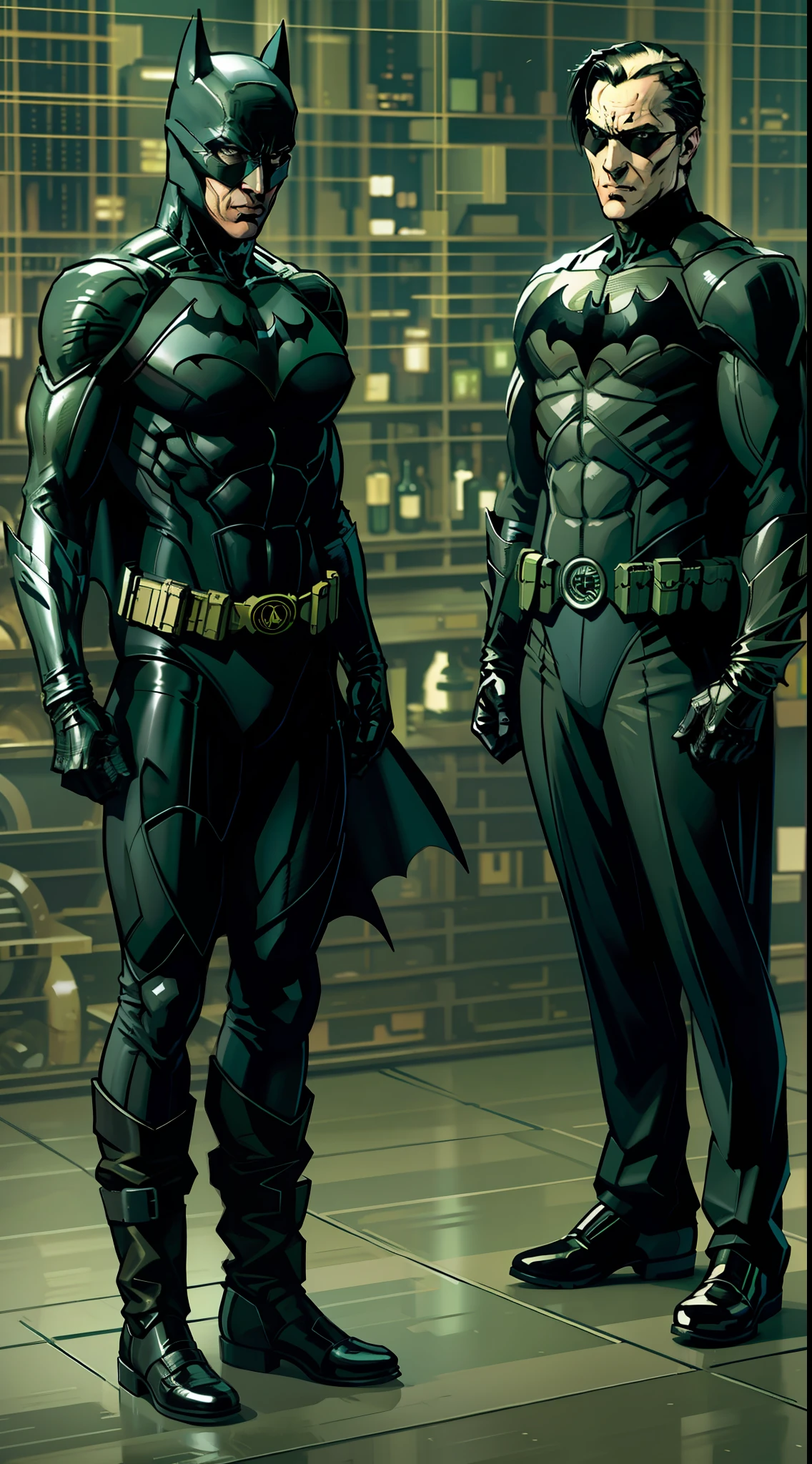 the matrix escena BATMAN,realistic ultra detail