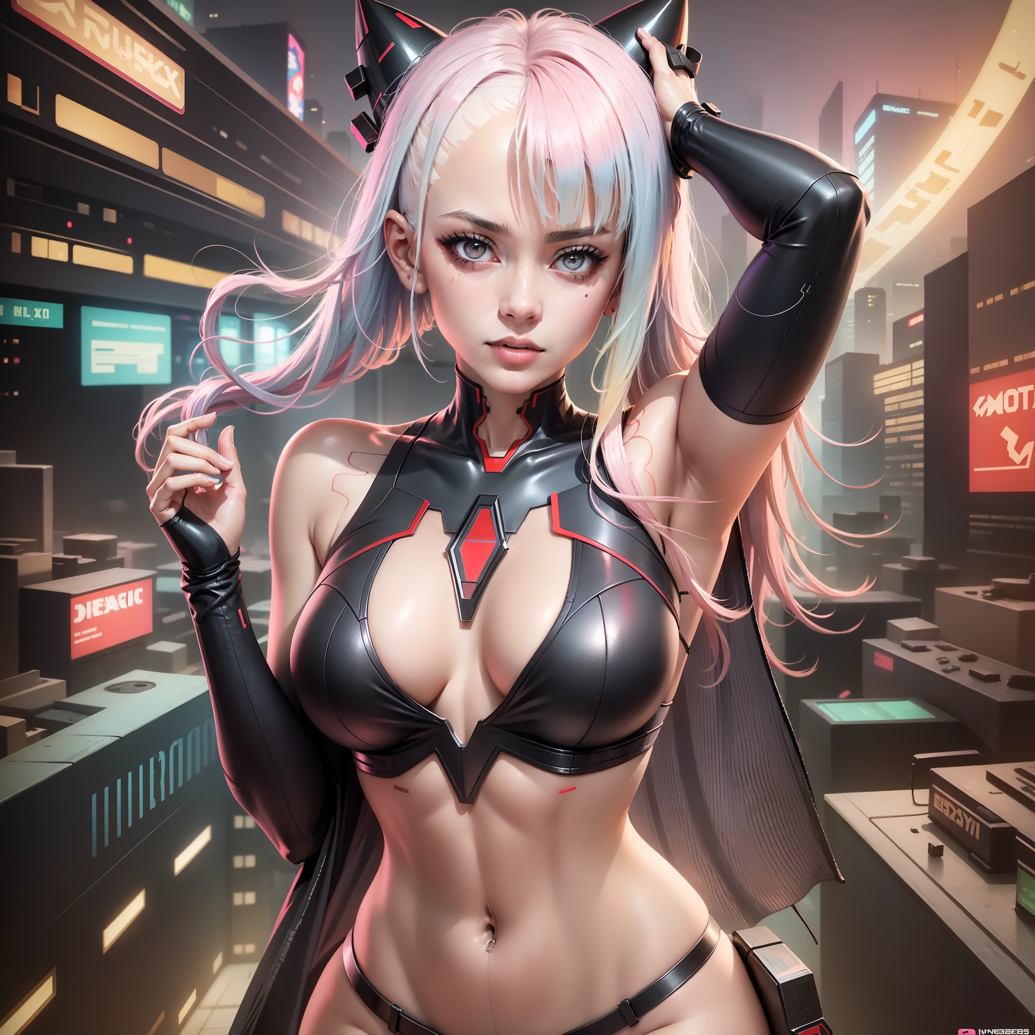 Lucy Cyberpunk Edgerunners, peituda, gostosa, sexy, roupa sexy ou transparente, 4K