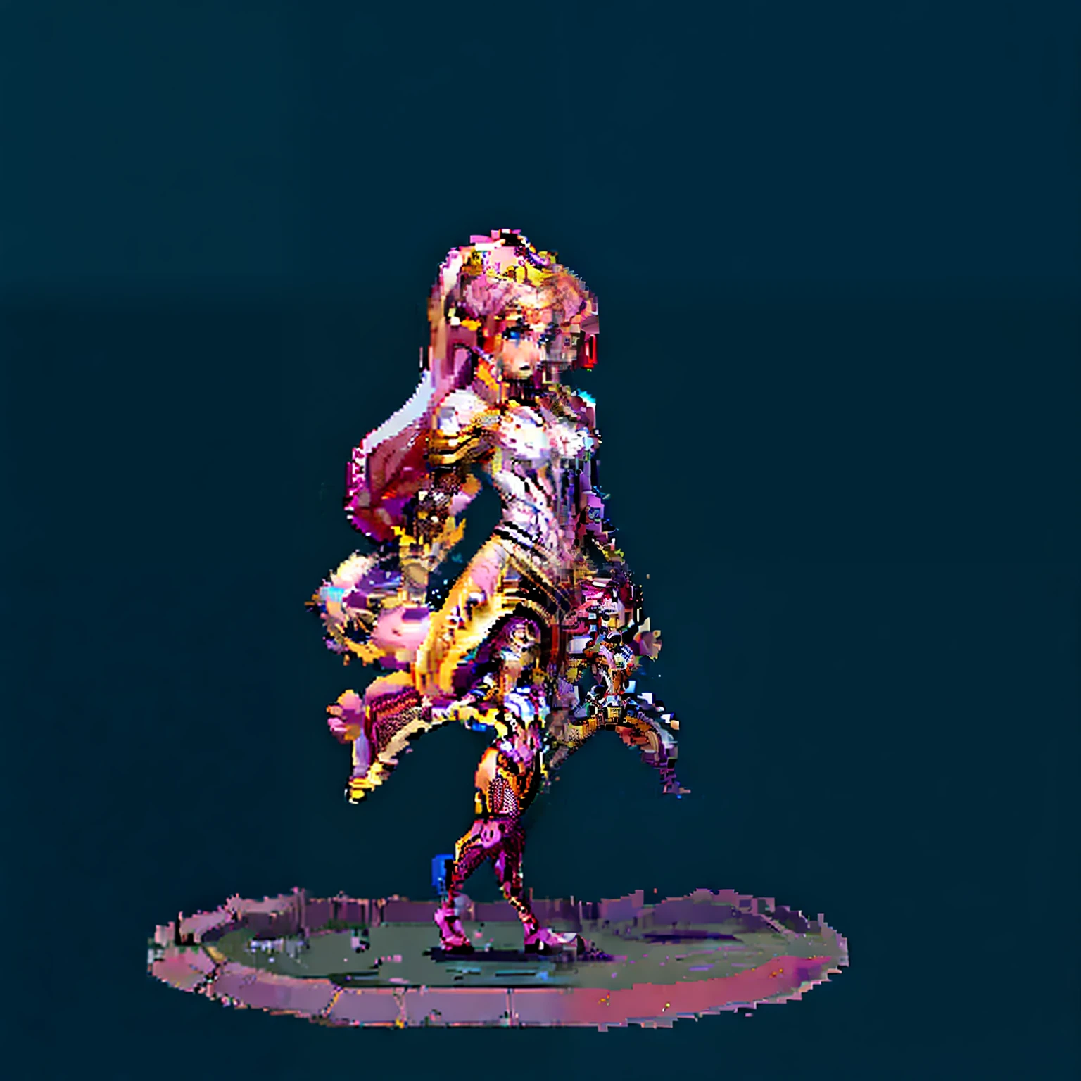 Tall women,Royal sister figure,tightsuit,Pink Long Hair,Perform difficult gymnastic moves on stage,k hd,in a panoramic view