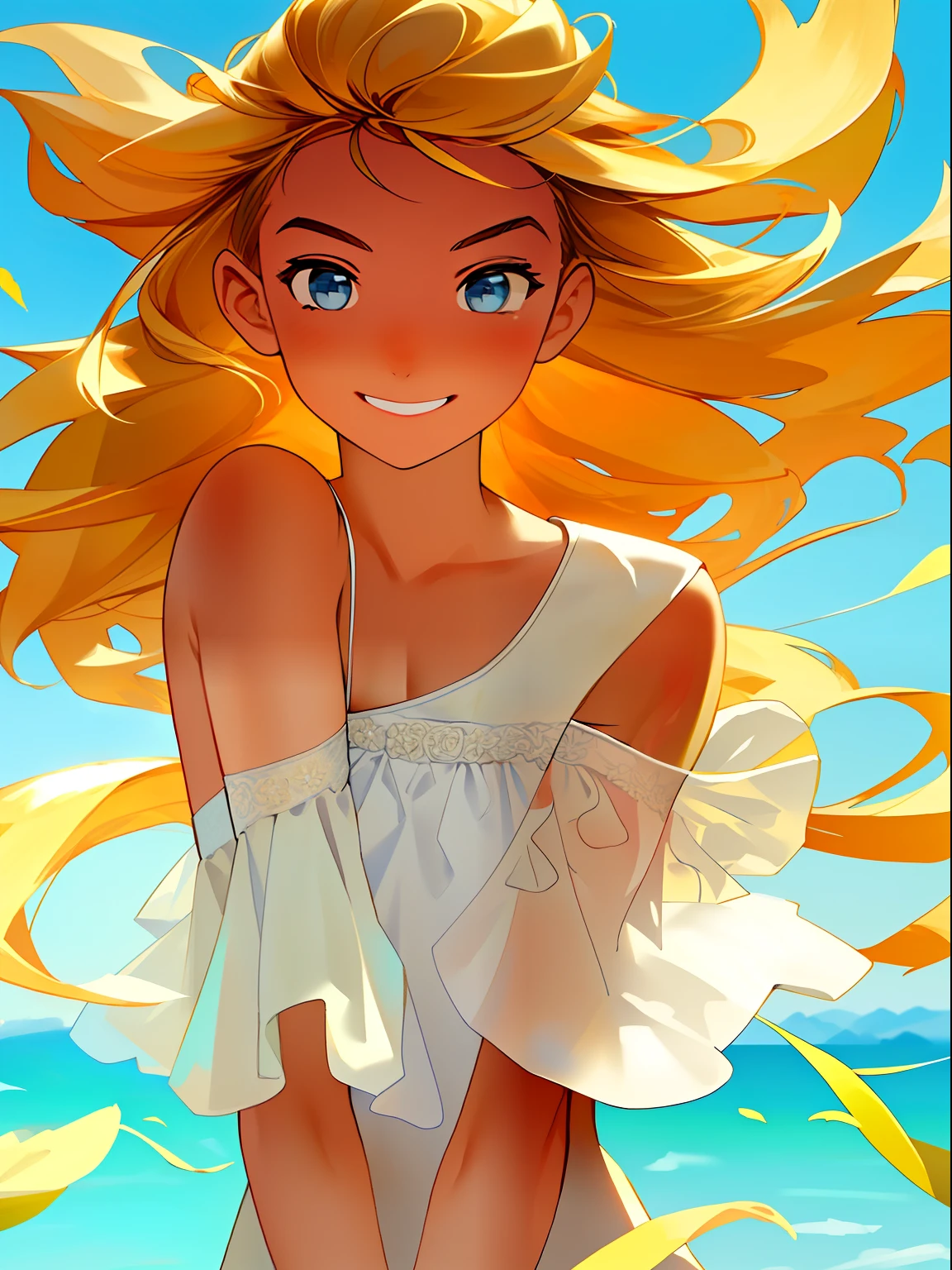 (best quality, masterpiece), 1girl, pose, particle, wind, flower, upper body, simple background, looking at viewer, blonde, galaxy,