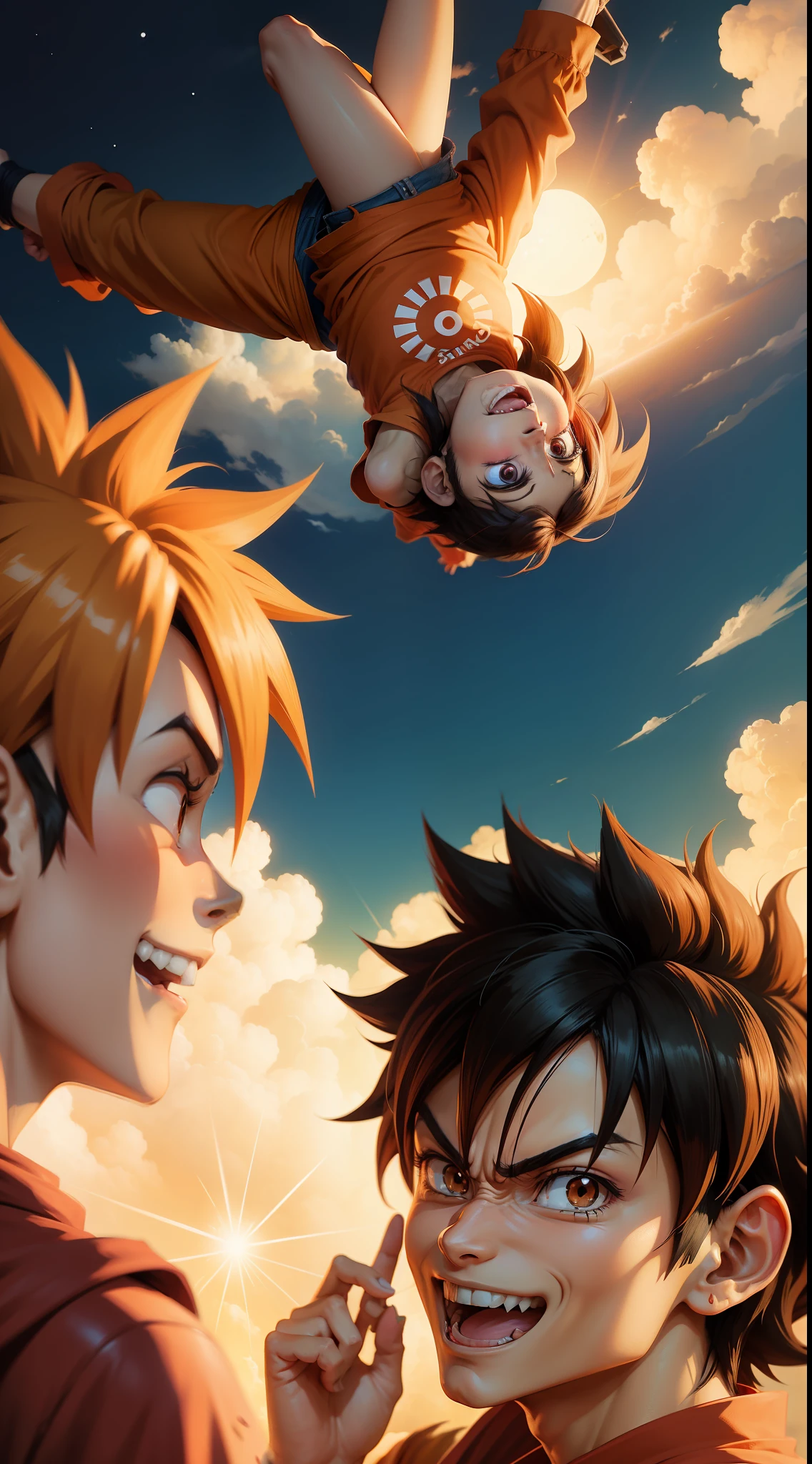 MONKEY D RUFFY GOKU ARALE FLY ICHIGO