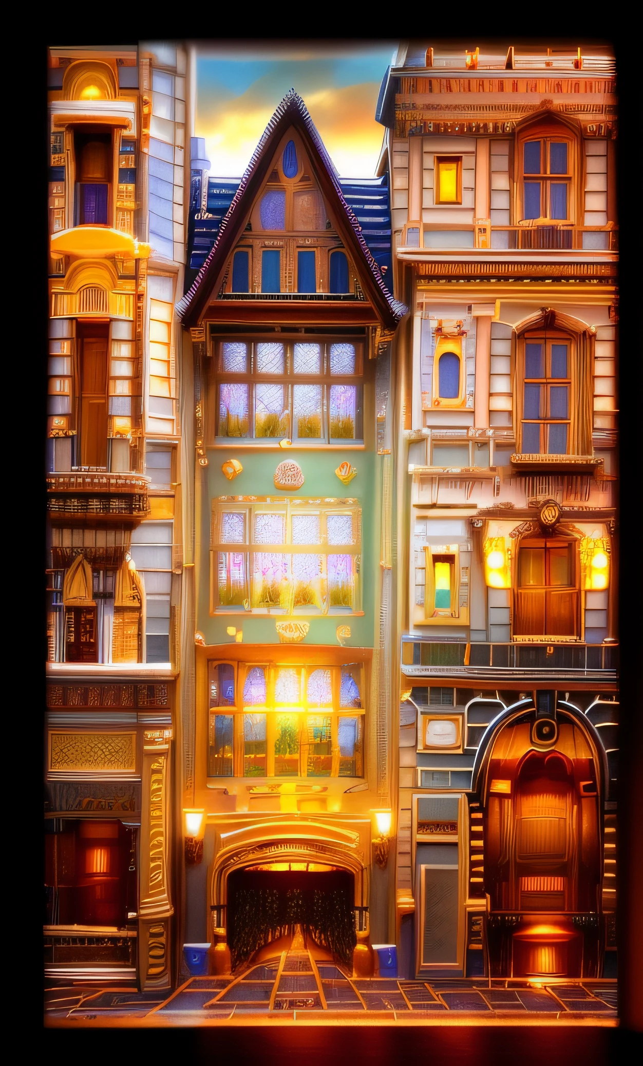Masterpiece, 4K, beautiful design, absurdres, ,lh_room, a bedroom with a bed and a chandelier, (masterpiece:1.5) (painting:1.1) (best quality) (detailed) (intricate) (8k) (HDR) (wallpaper) (cinematic lighting) (sharp focus)