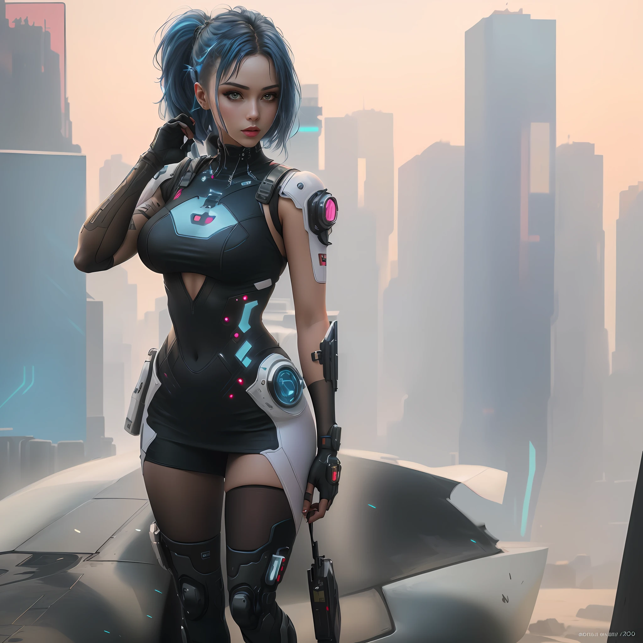 Futuristic woman dressed in futuristic outfit, Cyberpunk 2 0 y. o Model Girl Digital Cyberpunk - Anime Art, Cyberpunk girl, Cyberpunk art eyes