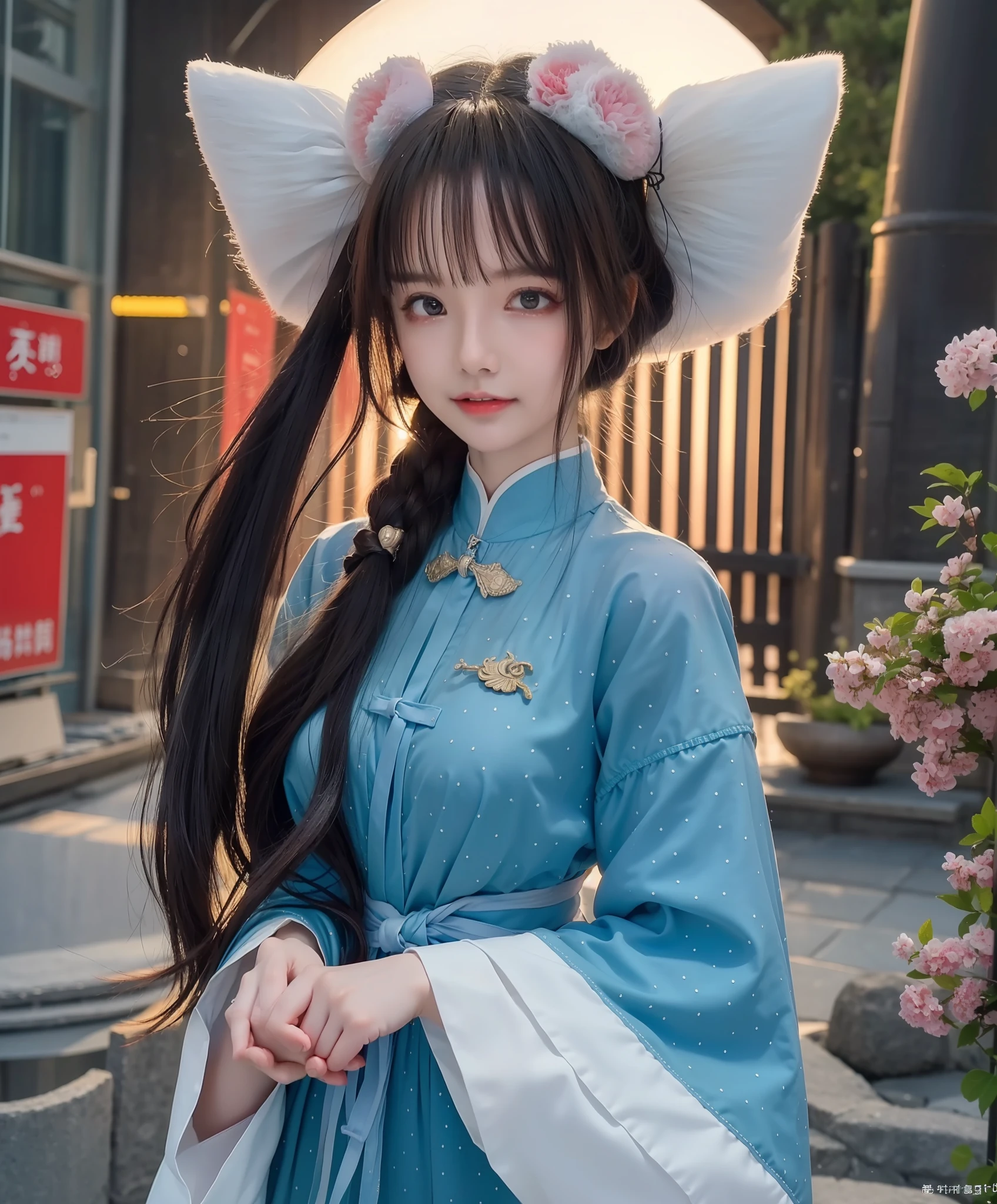 (8k, RAW photo:1.2), best quality, ultra high res,dramatic angle,(fluttered detailed color splashs), (illustration),(((1 girl))),(long hair),(rain:0.9), (头饰:1.4),少女身边有一座古宫,汉服,(重点),彩色水墨画,(泼彩),泼彩,(((colorful))),(素描:0.8) , Masterpiece, best quality, beautiful painted, highly detailed,(denoising:0.6),[splash ink],((ink refraction)), (beautiful detailed sky),moon,highly,detaild,(masterpiece, best quality, extremely detailed） CG unity 8k壁纸，杰作，最好的质量，超详细），（石蒜），