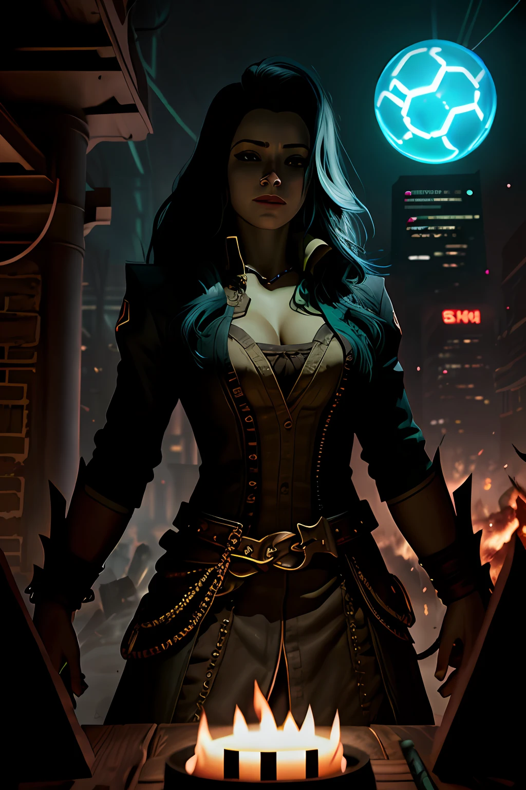 ((Best quality)), ((masterpiece)), (highly detailed:1.3), 3D, arcane style,In the dark and courageous dystopian city of Piltover, plagued by violence and divided into two opposing factions, a young prodigy named Jinx emerges. Having endured unimaginable loss and abandonment, she embraced a life of chaos and destruction. Known for her inventive and explosive abilities, Jinx becomes an icon of rebellion against the oppressive forces that control the city. However, haunted by guilt and battling inner demons, she must confront her past and decide whether to continue on the path of anarchy or seek redemption amid the turmoil. Explore Jinx's journey as she navigates a treacherous world, fighting for survival, unlocking secrets, and discovering the true meaning of her twisted existence, chaos reigns supreme, and at the center of it all is Jinx, the embodiment of unpredictability. Delve deep into Jinx's twisted mind, exploring the origins of his madness and the driving force behind his destructive nature. Unravel the moments that shaped her into the crazed, iconic character we know. Take us on a wild journey through the vibrant streets of Piltover and the shadowy suburb of Zaun as Jinx wreaks havoc with his explosive arsenal. Can redemption find its way into Jinx's fractured soul? Or will she dance forever on the edge of sanity, embracing the chaos that fuels her very existence? Arcane's fate hangs in the balance as Jinx's path intertwines with unlikely allies and formidable enemies. Ignite your imagination and paint a vivid portrait of Jinx's distorted psyche, capturing the essence of her madness and the indomitable spirit that defines it, HDR (High Dynamic Range), Ray Tracing, NVIDIA RTX, Super-Resolution, Unreal 5, Subsurface Scattering, PBR Texturing, Post-processing, Anisotropic Filtering, Depth of Field, Maximum Clarity and Sharpness, Multit Textures